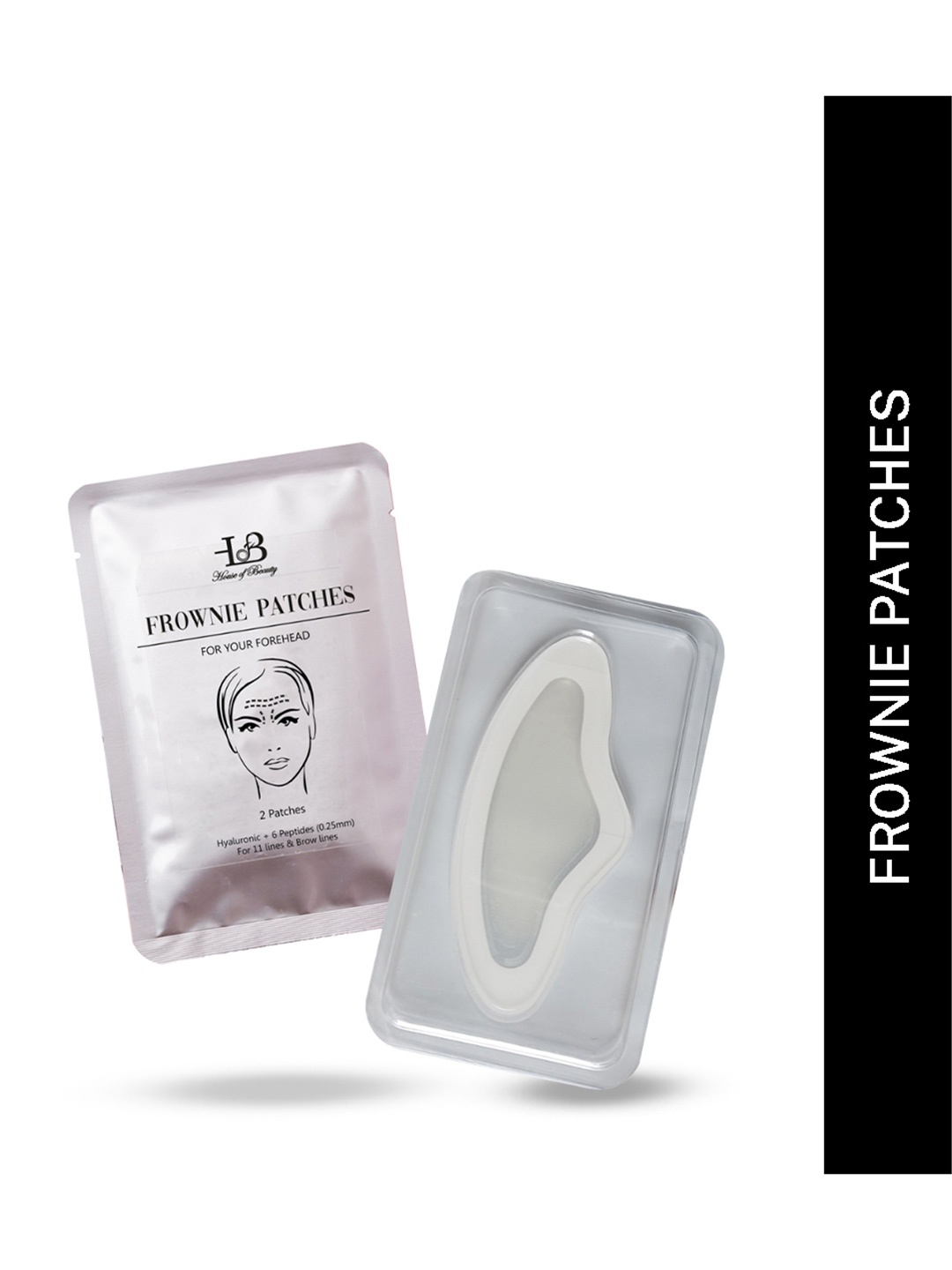 House of Beauty Frownie Patches for Forehead with Hyaluronic Acid - 2 Pcs, Pink