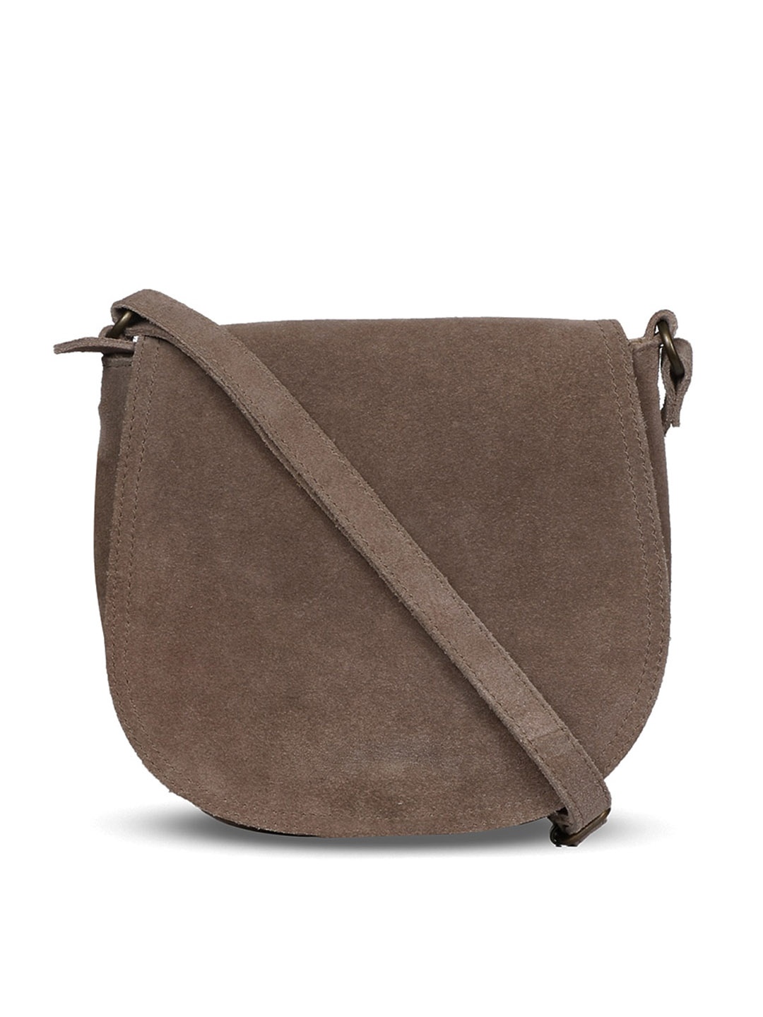 

Saint G Leather Structured Sling Bag, Beige