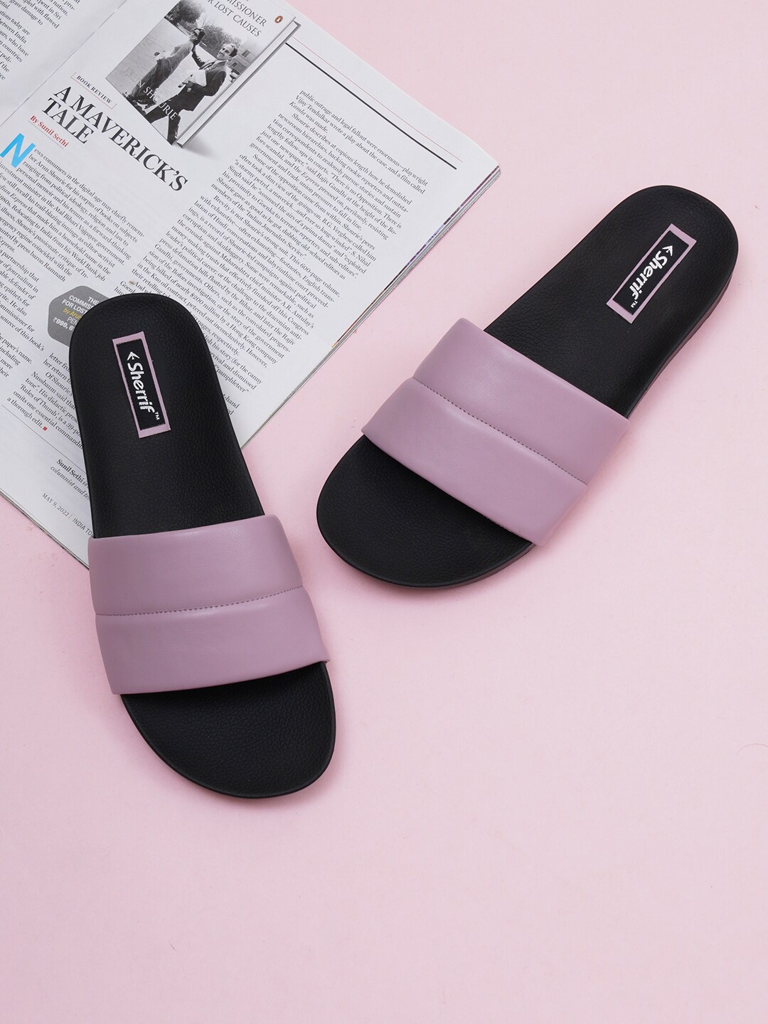 

Sherrif Shoes Women Casual Sliders, Black