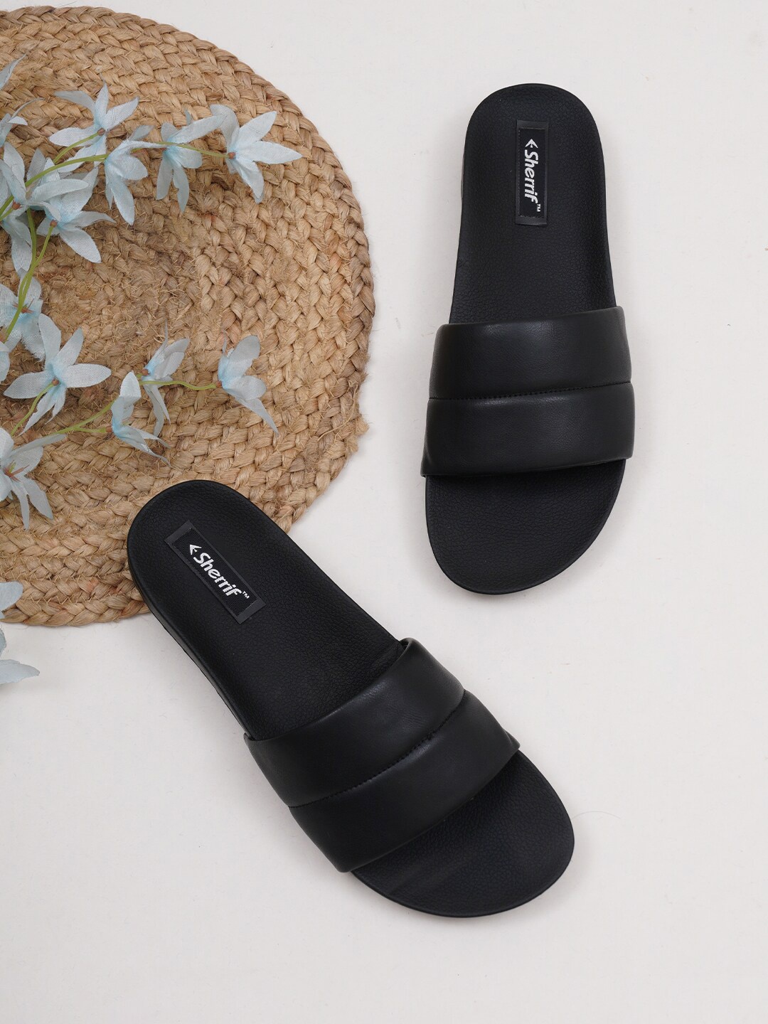 

Sherrif Shoes Women Casual Sliders, Black