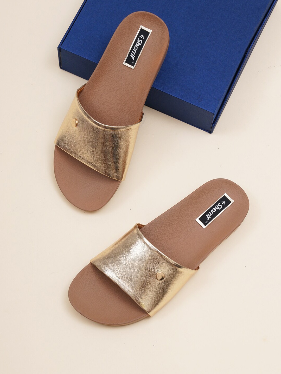 

Sherrif Shoes Women Embellished Sliders, Brown