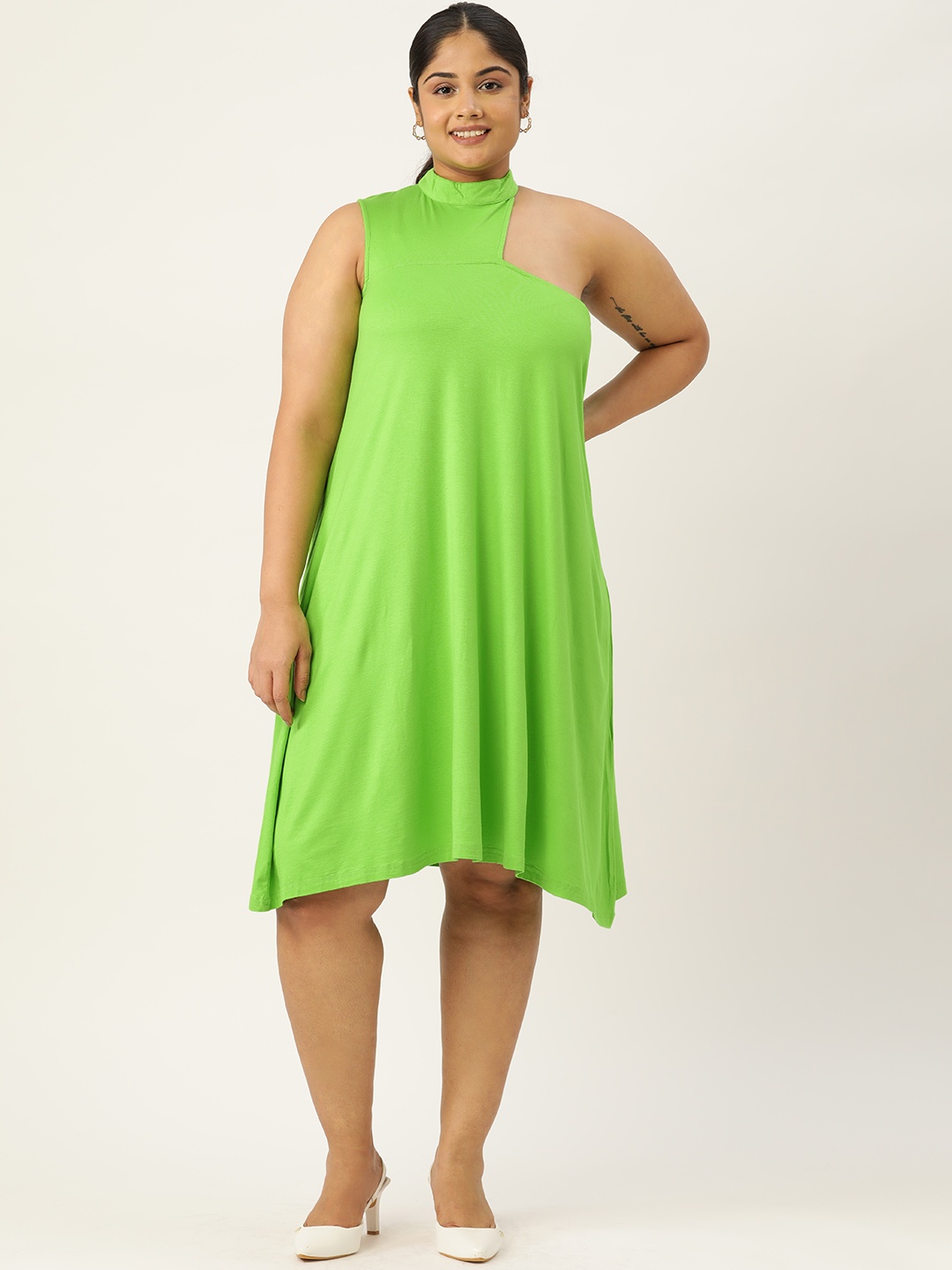 

theRebelinme Plus Size A-Line Dress, Green