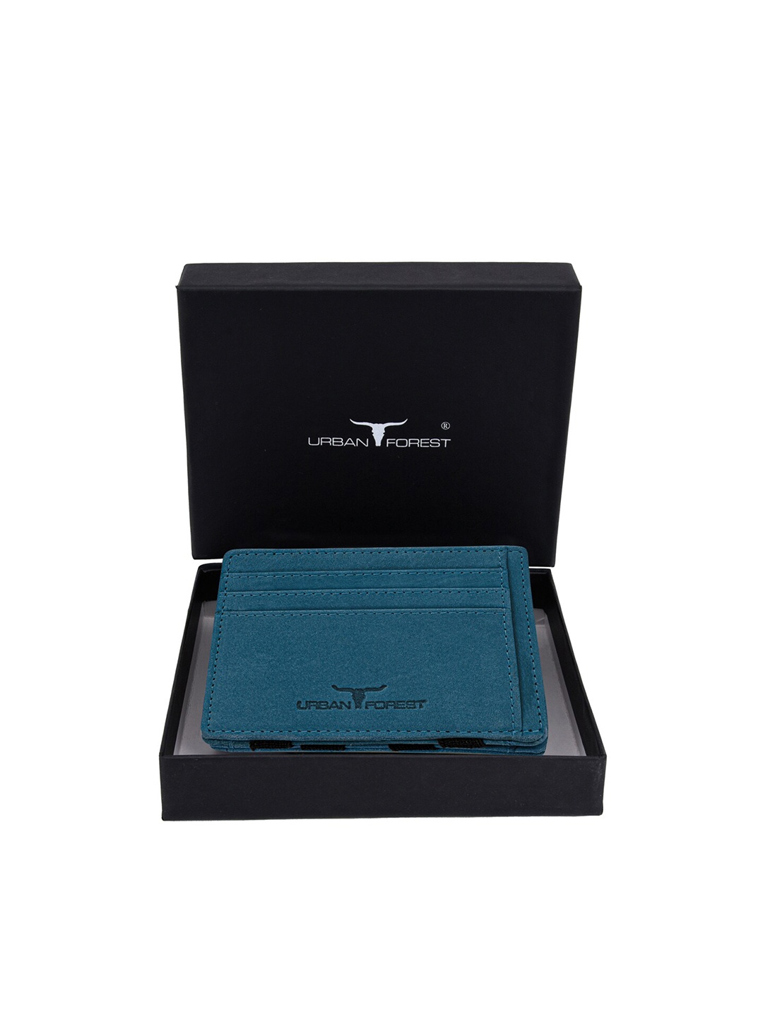 

URBAN FOREST Men RFID Blocking Leather Magic Wallet, Blue