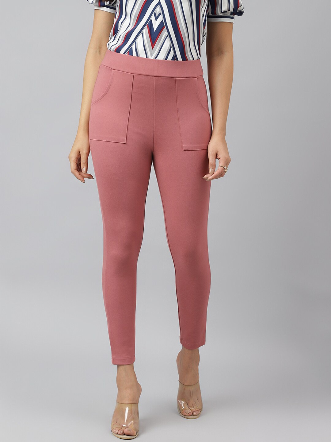 

Latin Quarters Women Slim Fit Jeggings, Pink