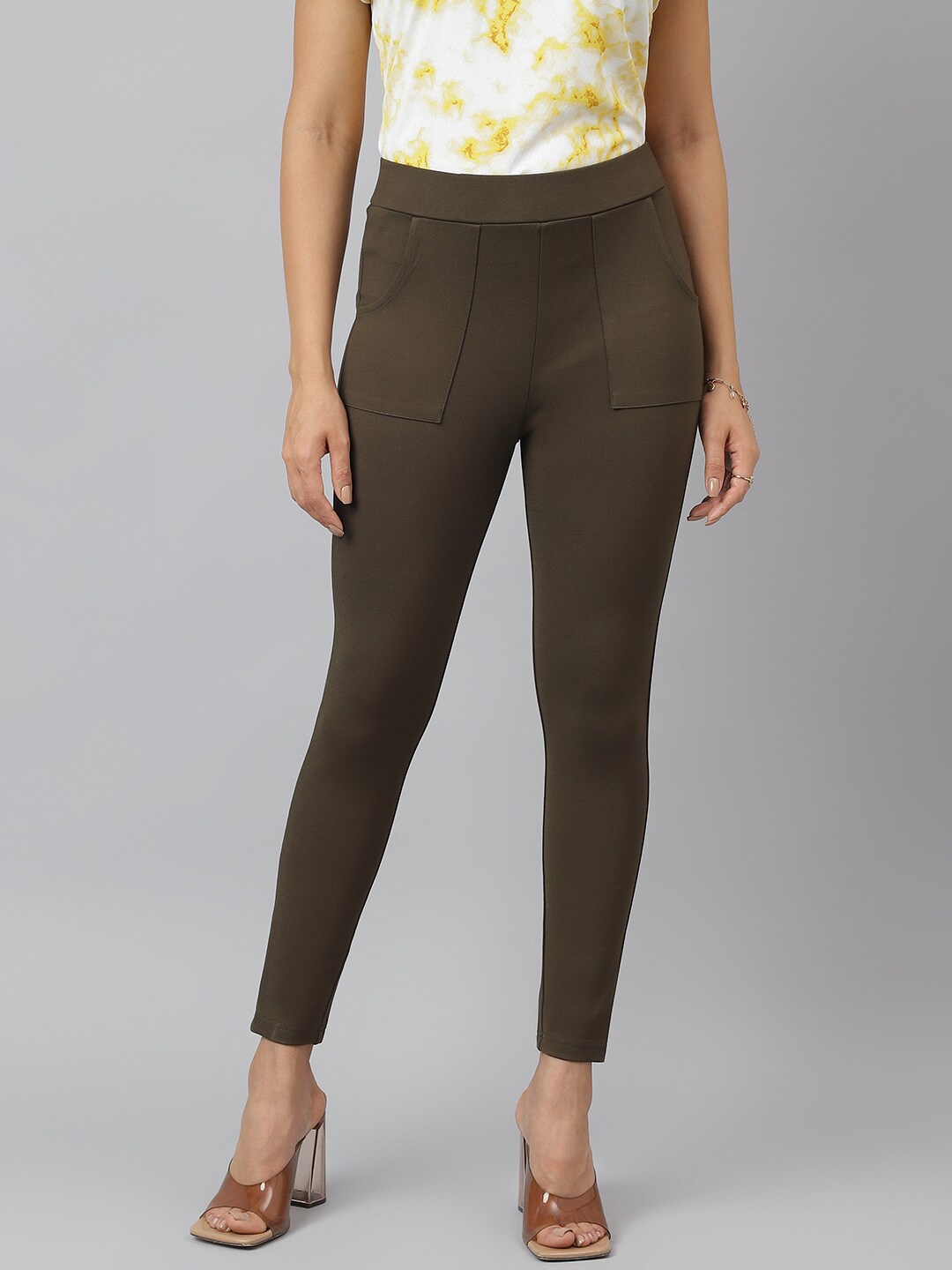 

Latin Quarters Women Slim Fit Jegging, Olive