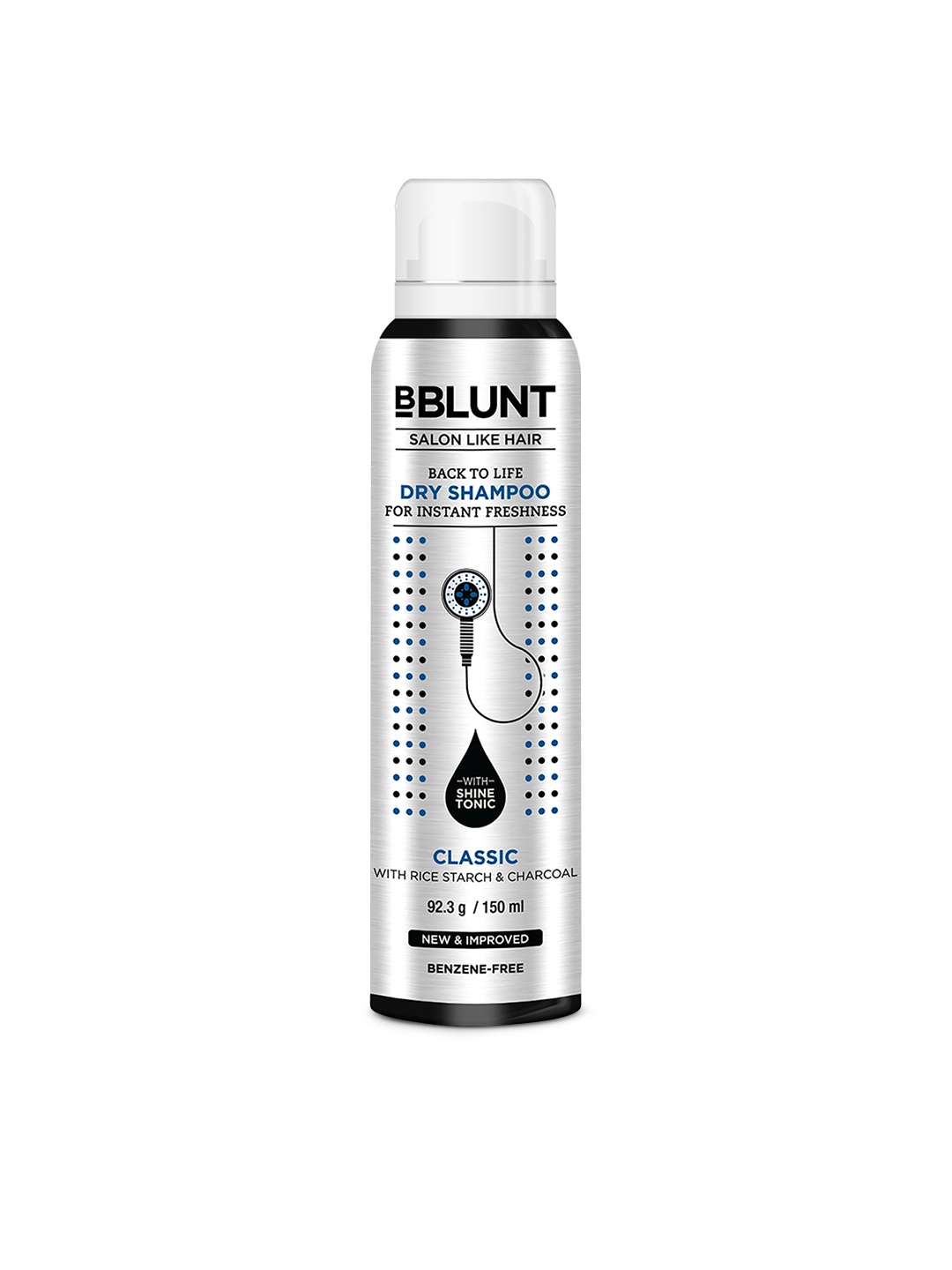 

BBLUNT Back to Life Dry Shampoo for Instant Freshness - Classic - 150 ml, Grey