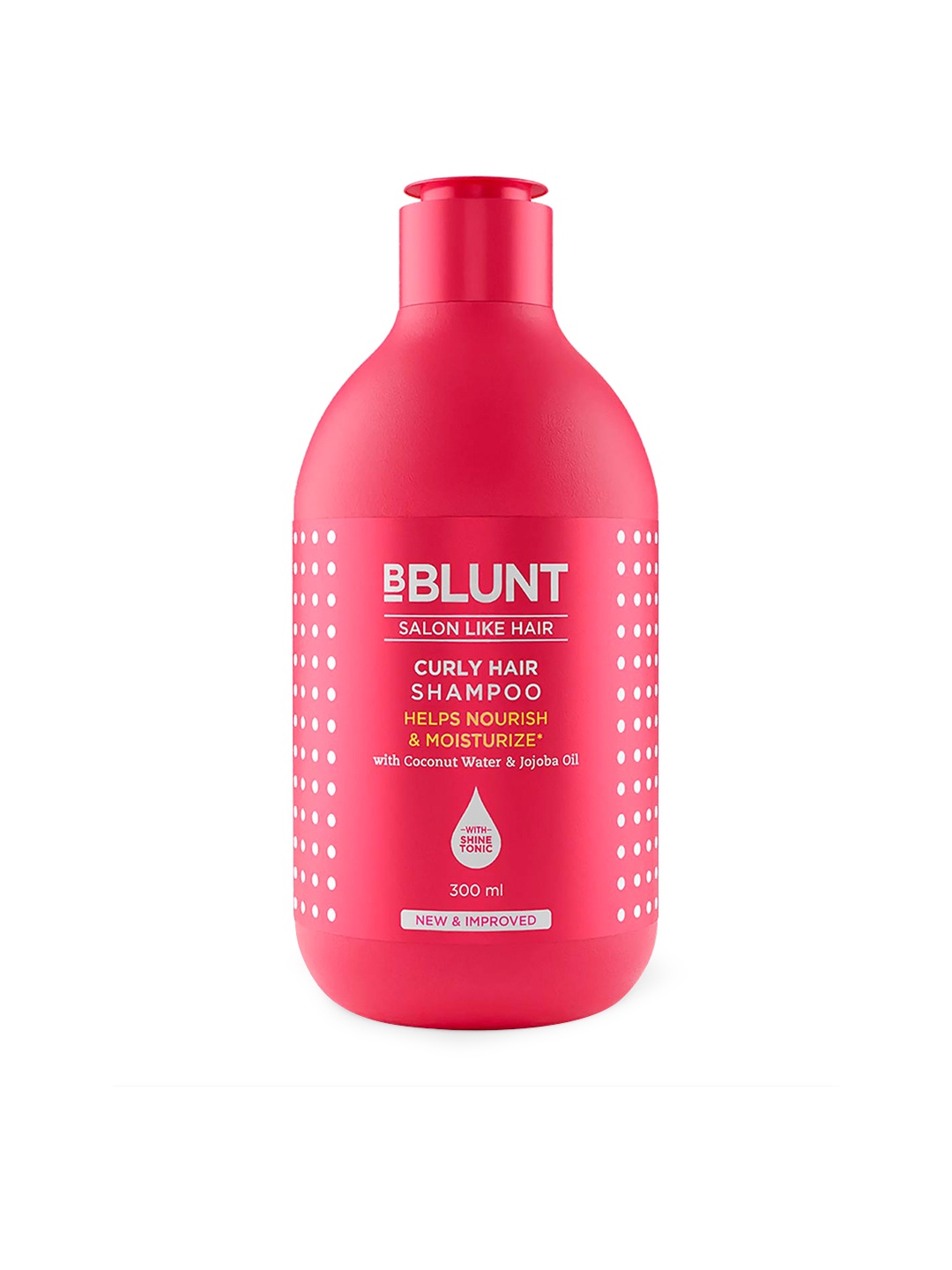 

BBLUNT Curly Hair Shampoo with Coconut Water & Jojoba Oil - 300ml, Pink