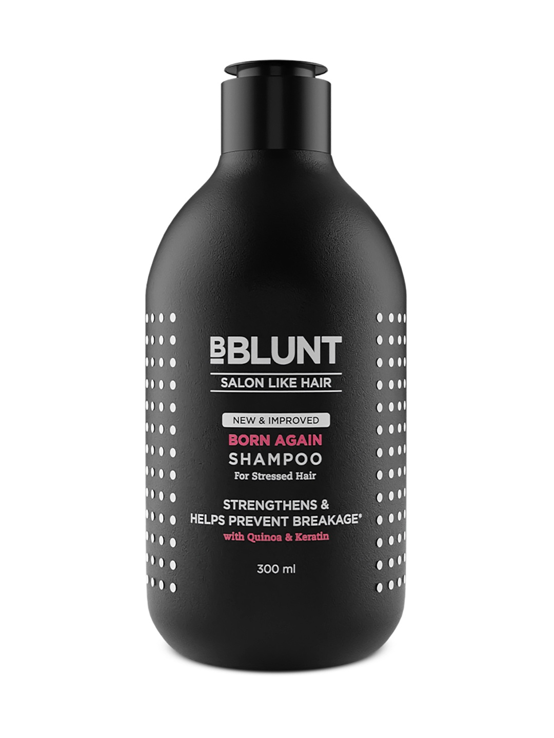 

BBLUNT Born Again Shampoo with Quinoa & Keratin For Stressed Hair - 300 ml, Black