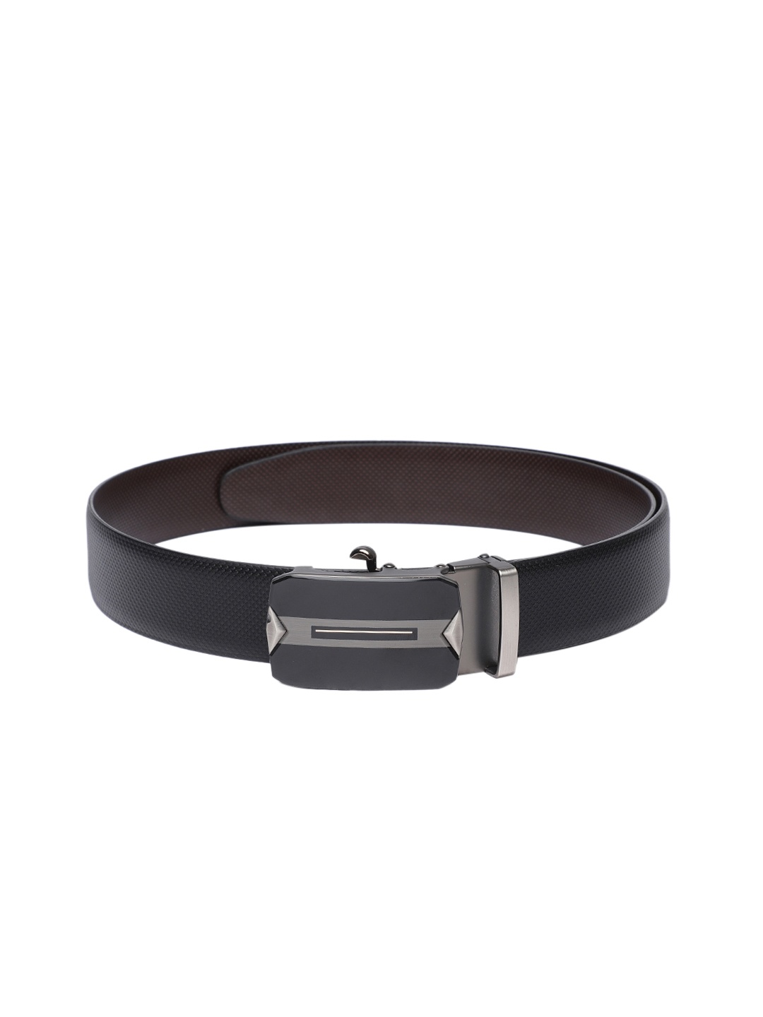 

CRUSSET Men Synthetic Leather Formal Belt, Black