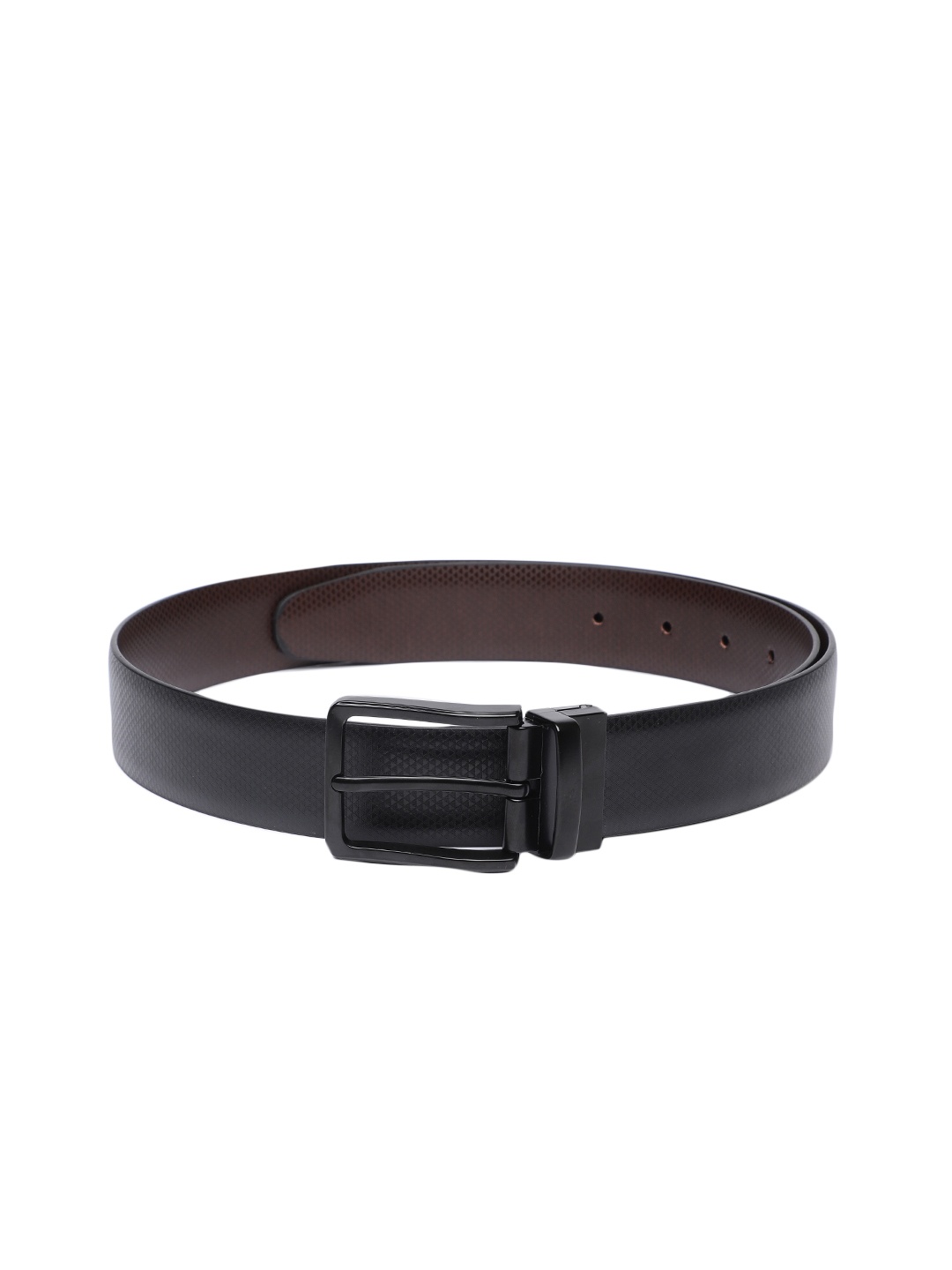 

CRUSSET Men PU Reversible Formal Belt, Black