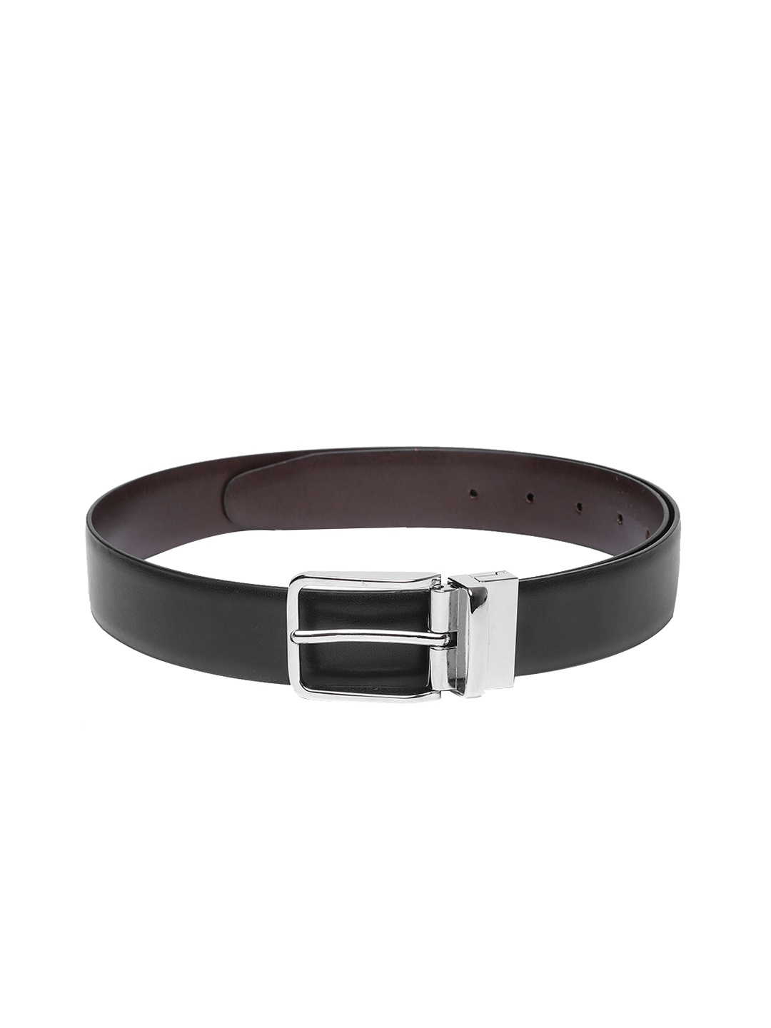 

CRUSSET Men Synthetic Leather Reversible Formal Belt, Black