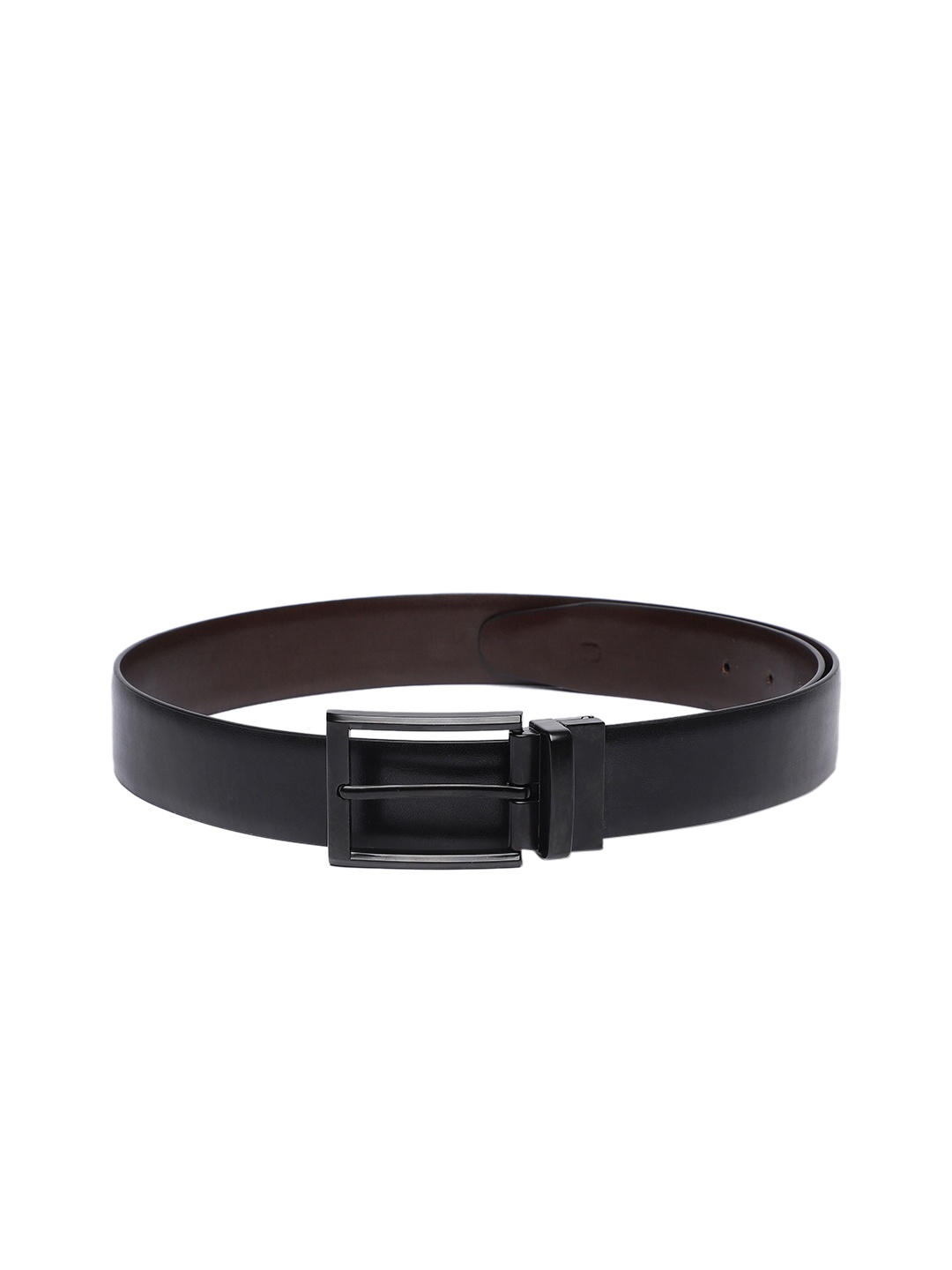 

CRUSSET Men Synthetic Leather Reversible Formal Belt, Black