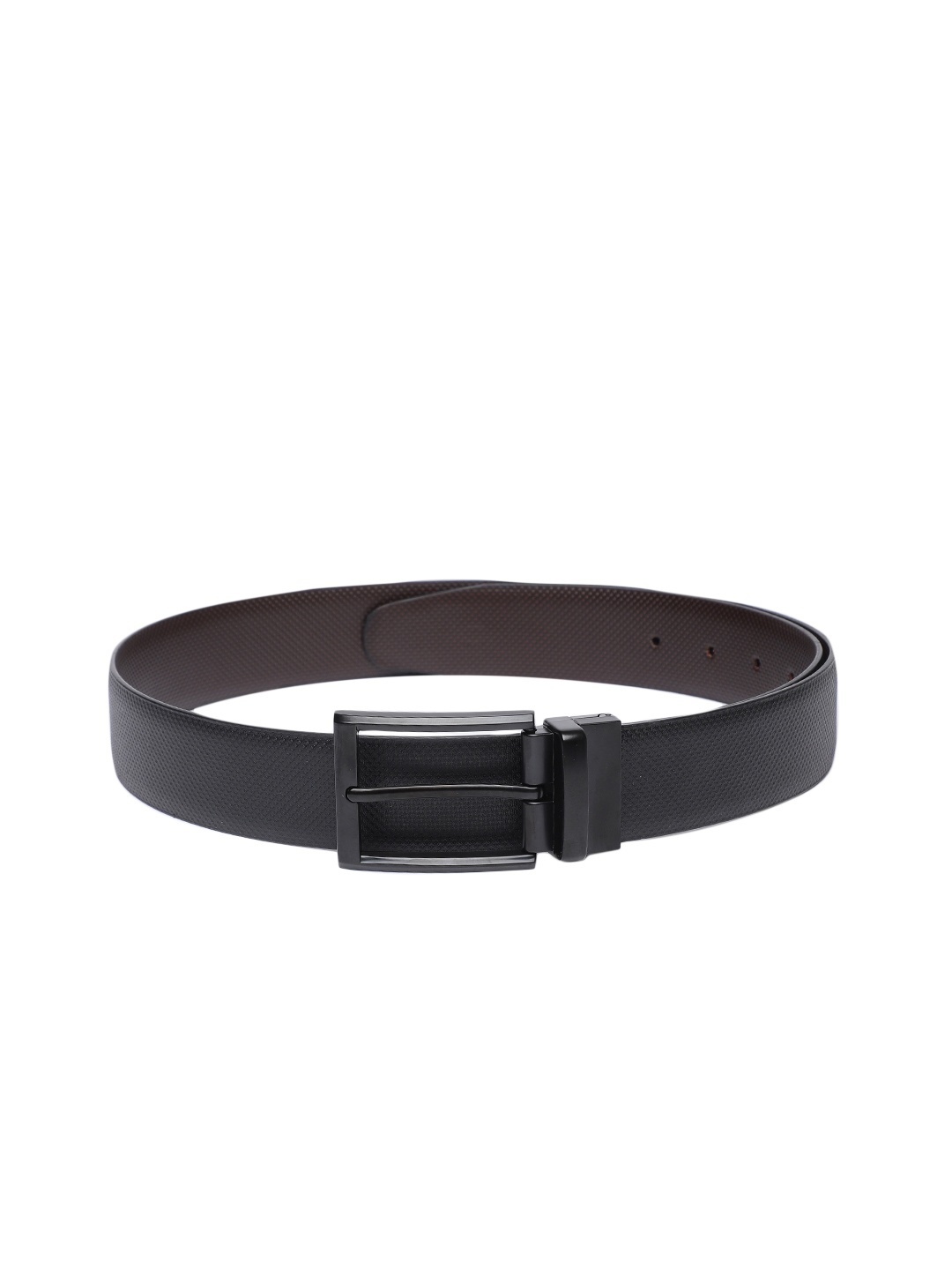 

CRUSSET Men PU Reversible Formal Belt, Black