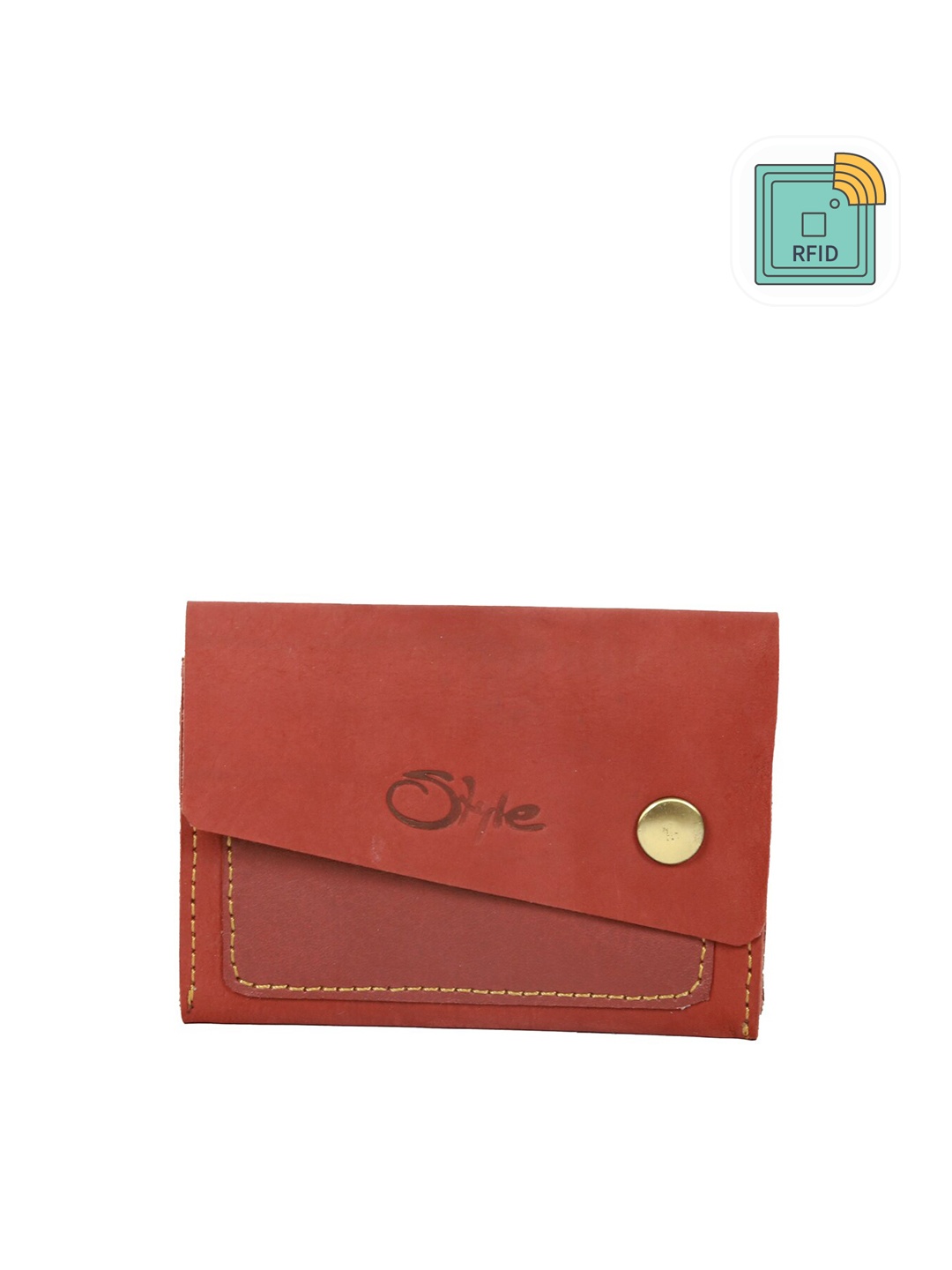 

Style Shoes RFID Blocking Leather Credit Card Holder, Maroon