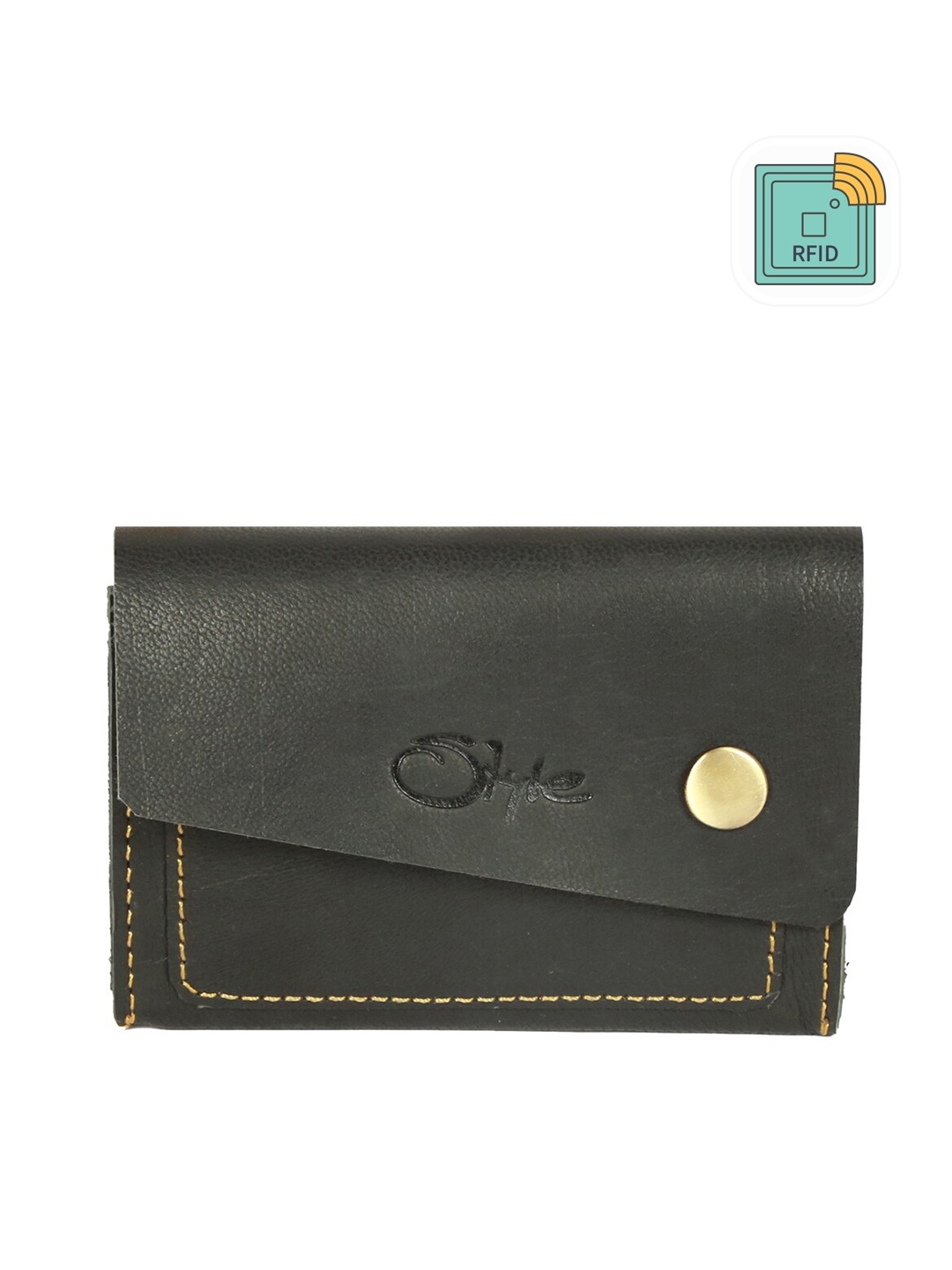 

Style Shoes RFID Blocking Leather Credit Card Holder, Black