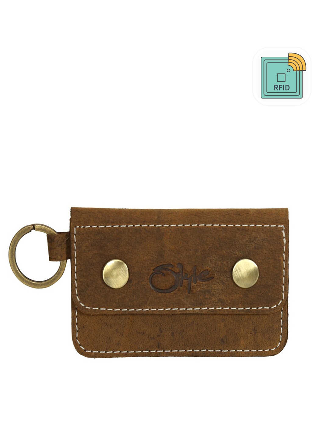 

Style Shoes RFID Blocking Leather Credit Card Holder, Tan