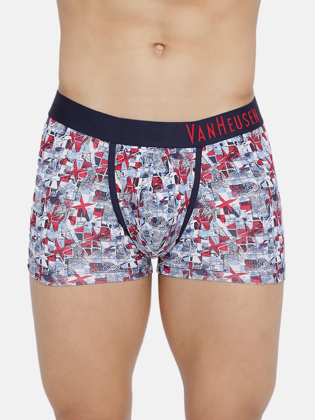 

Van Heusen Men Printed Cotton Trunk, White