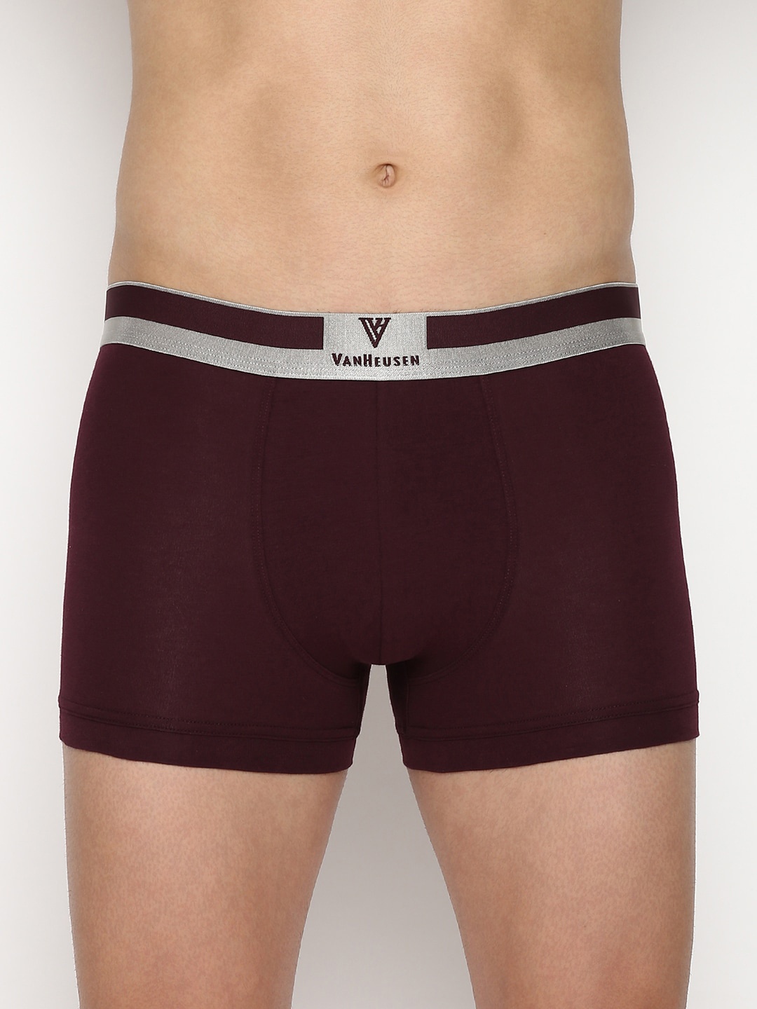 

Van Heusen Men Solid Colour Fresh No Ride Up Trunks, Maroon