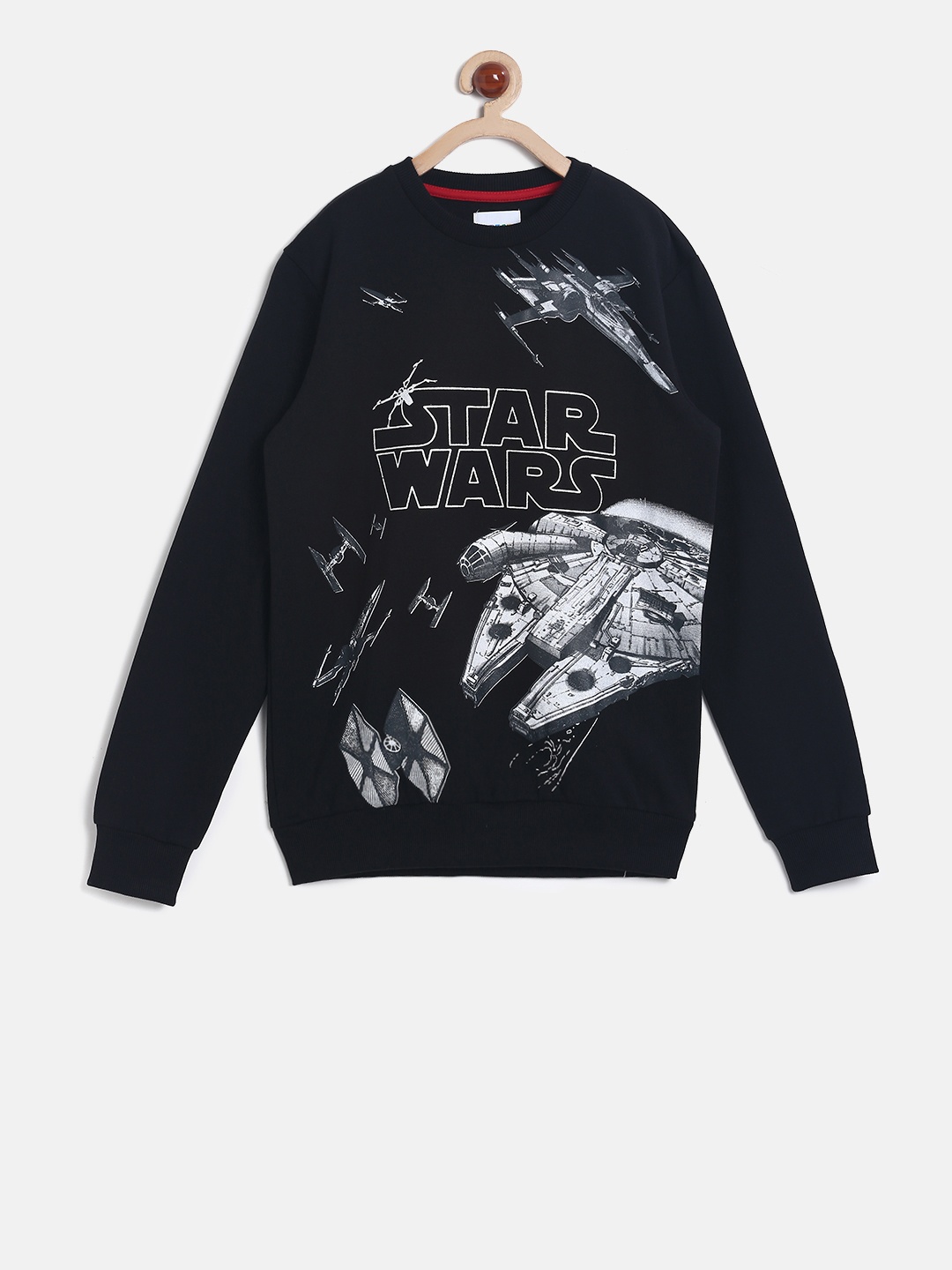 

POPPERS by Pantaloons Boys Black Star Wars Printed Sweatshirt