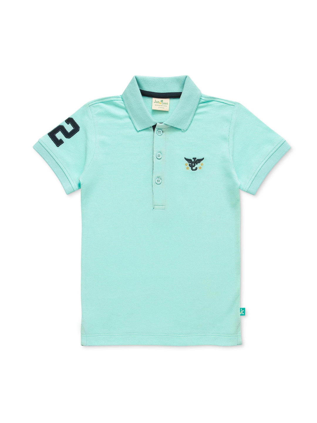 

JusCubs Boys Polo Collar Cotton T-shirt, Blue