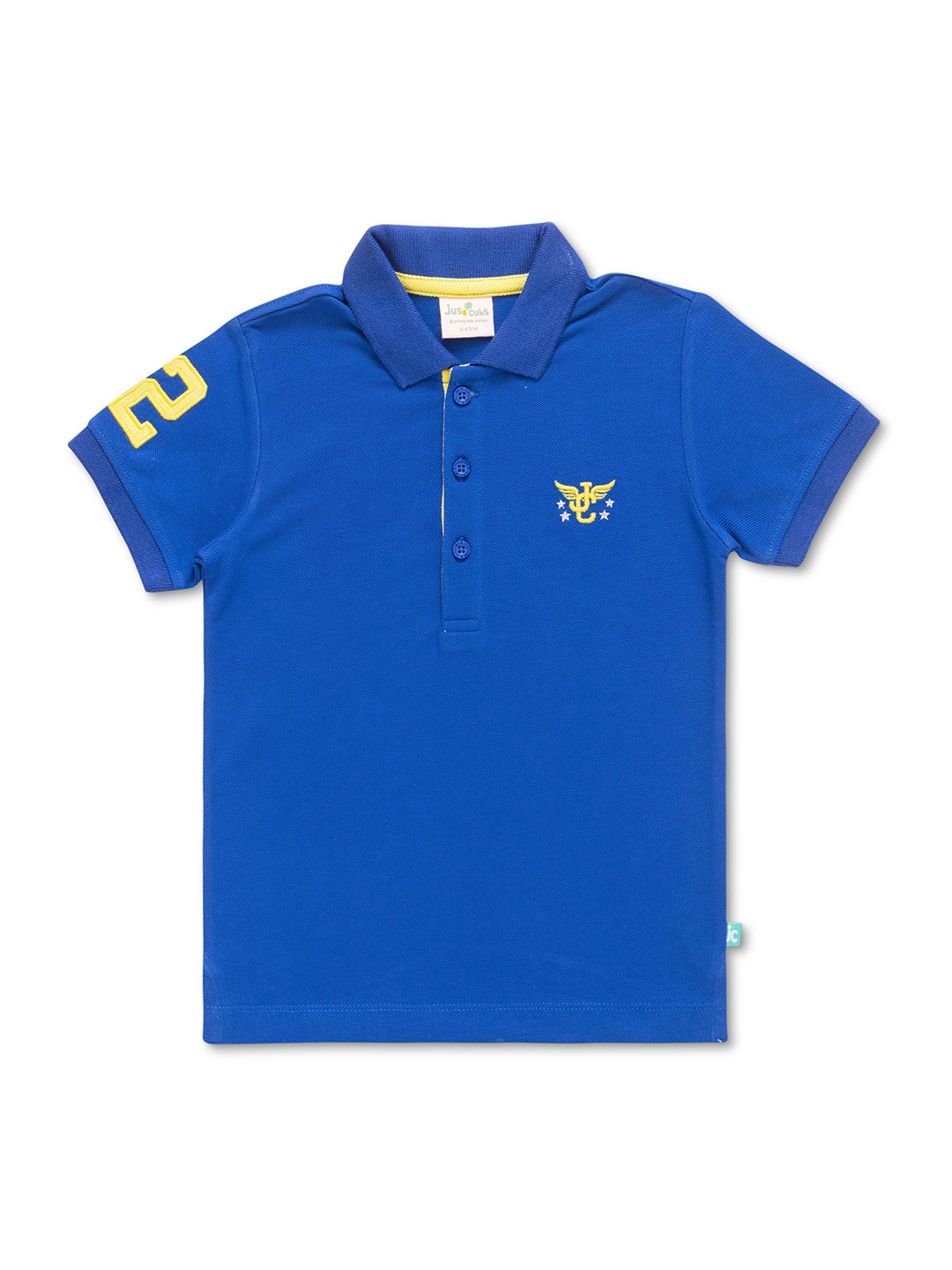 

JusCubs Boys Polo Collar Pure Cotton T-shirt, Blue