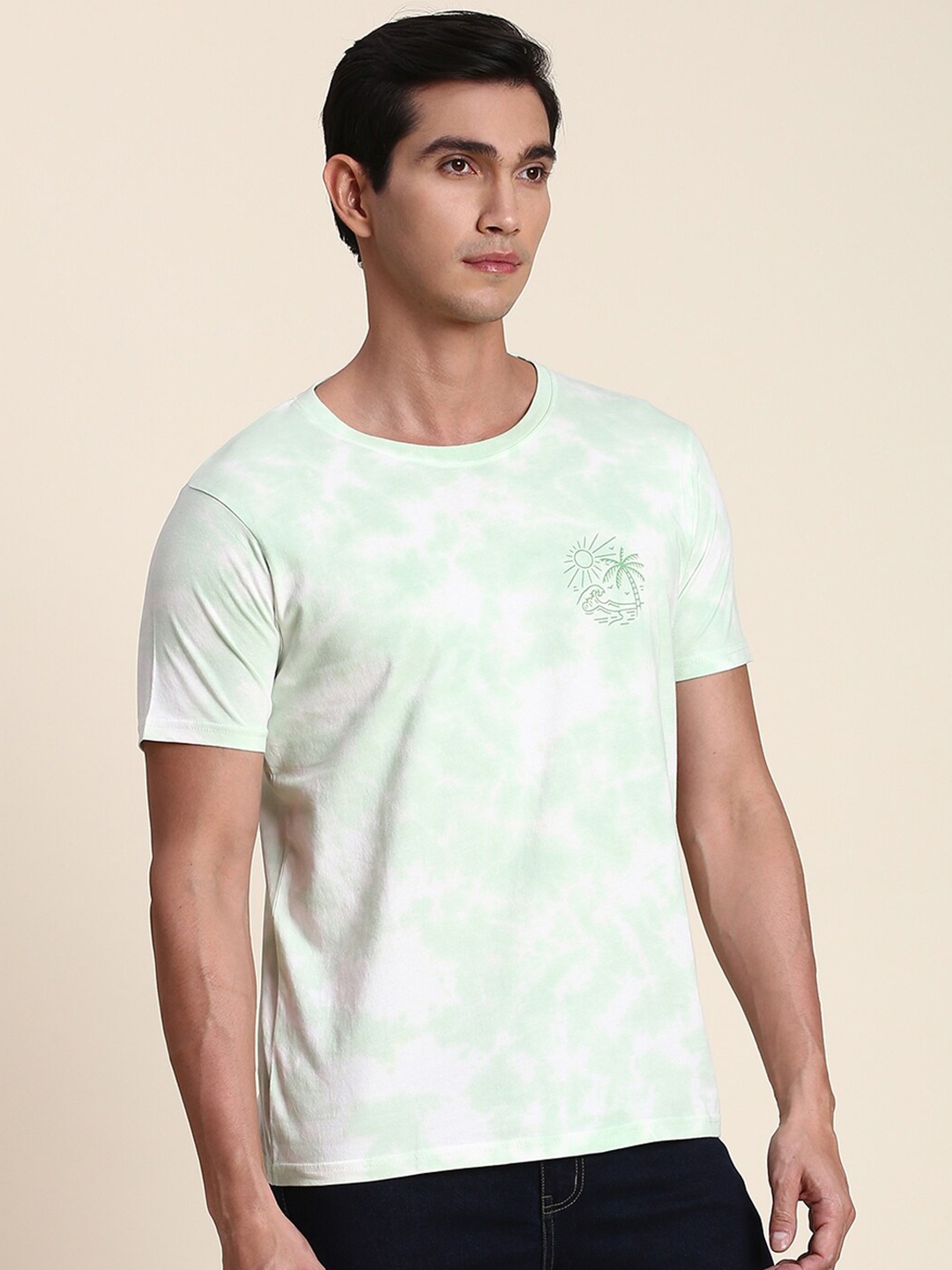 

Dennis Lingo Tie And Die Cotton T-shirt, Sea green