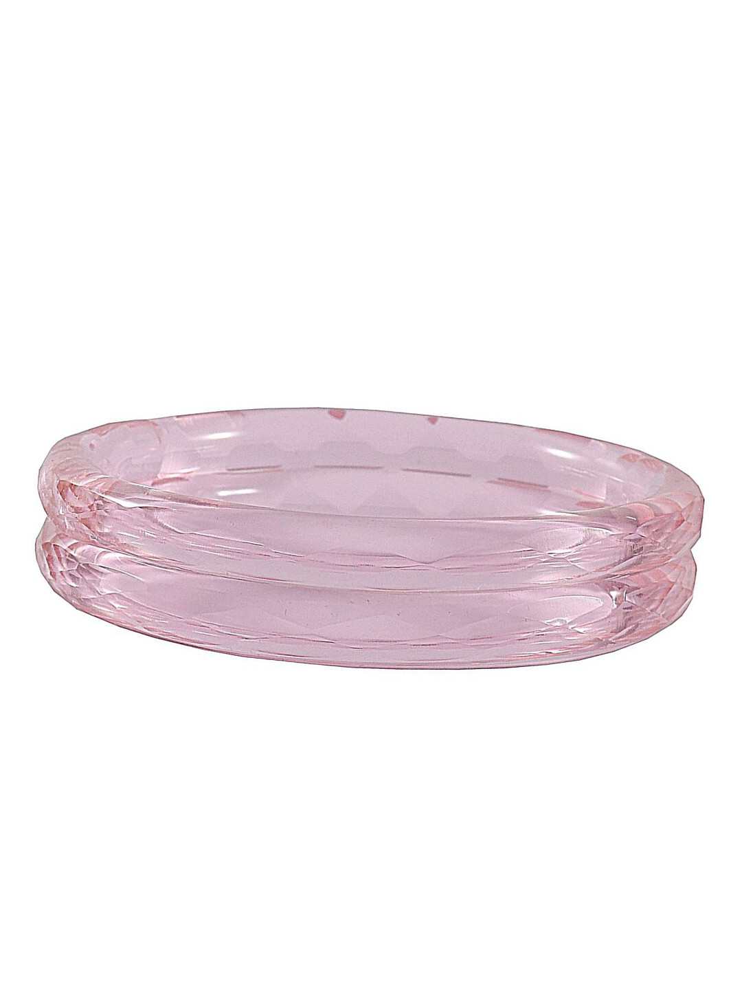 

NMII Set Of 2 Glass Glossy Finished Kada Bangles, Pink