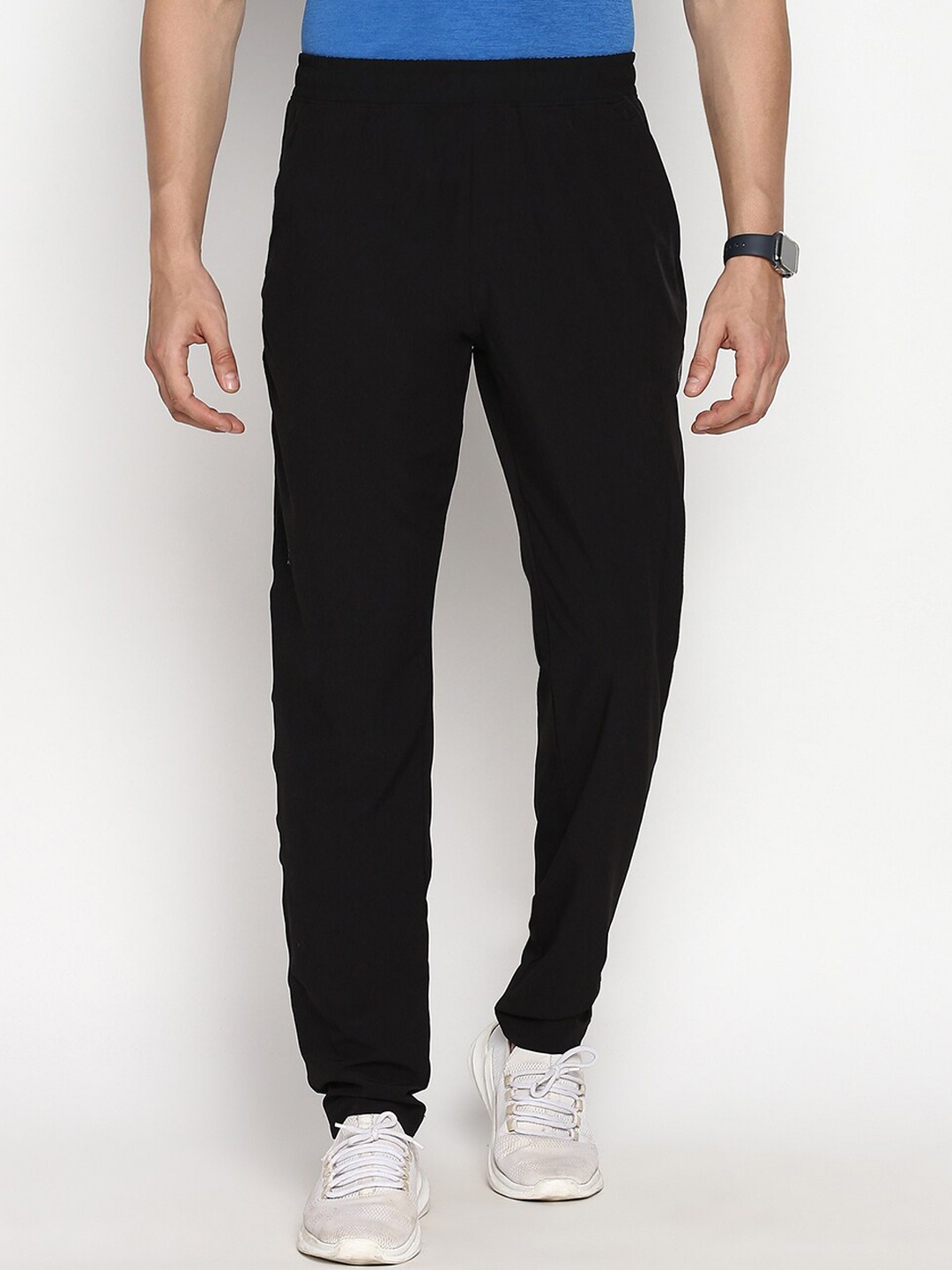 

Van Heusen Men Regular Fit Mid-Rise Swift Dry Track Pants, Black