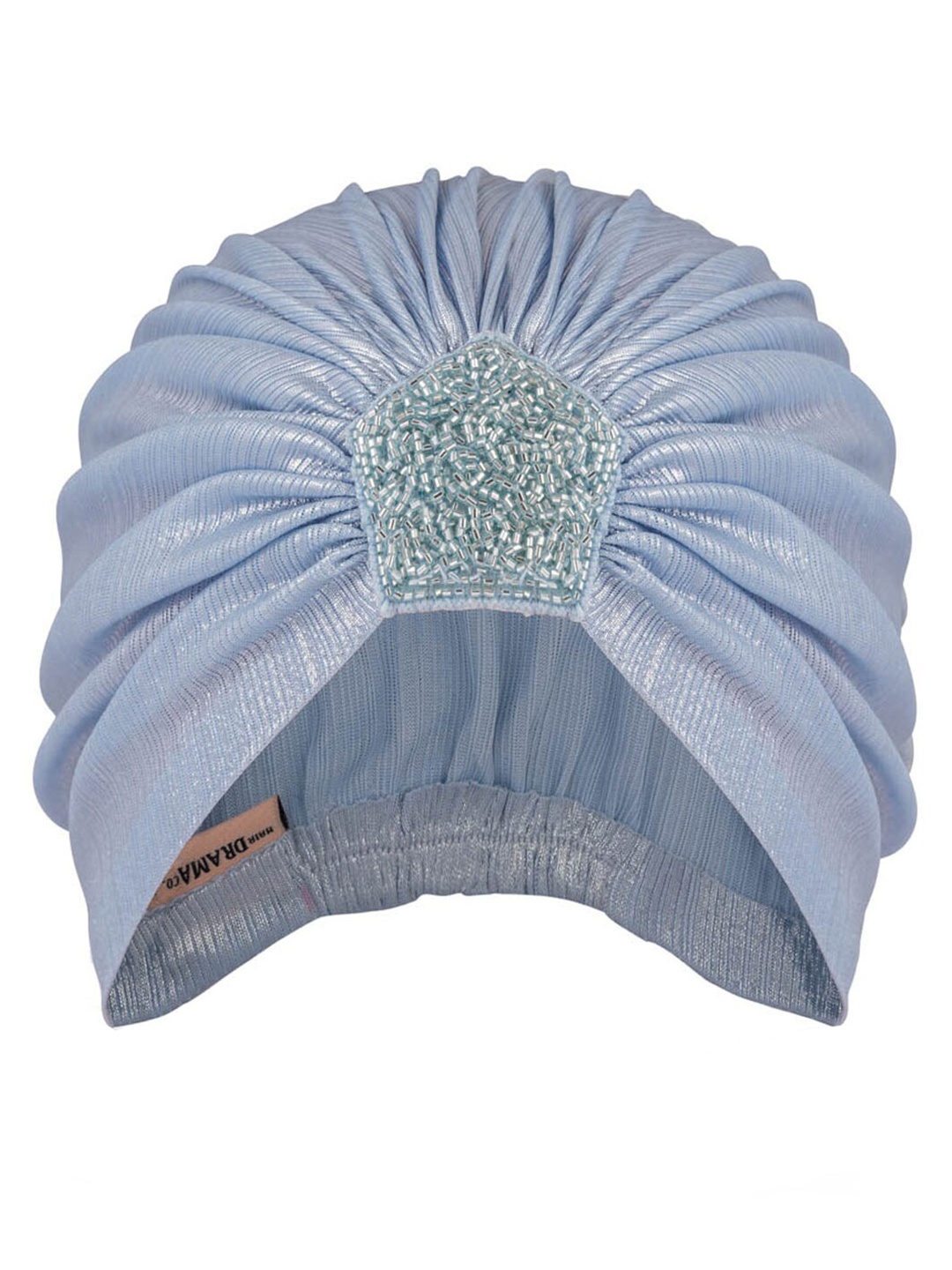 

HAIR DRAMA COMPANY Women Embellished Hair Accessory Set of Metallic Turban, Grey