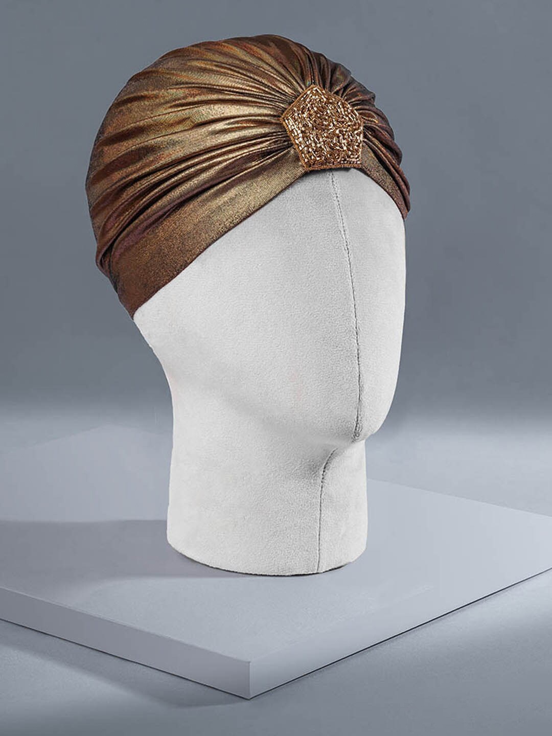

HAIR DRAMA COMPANY Women Embellished Turban Hair Accessory Set, Gold