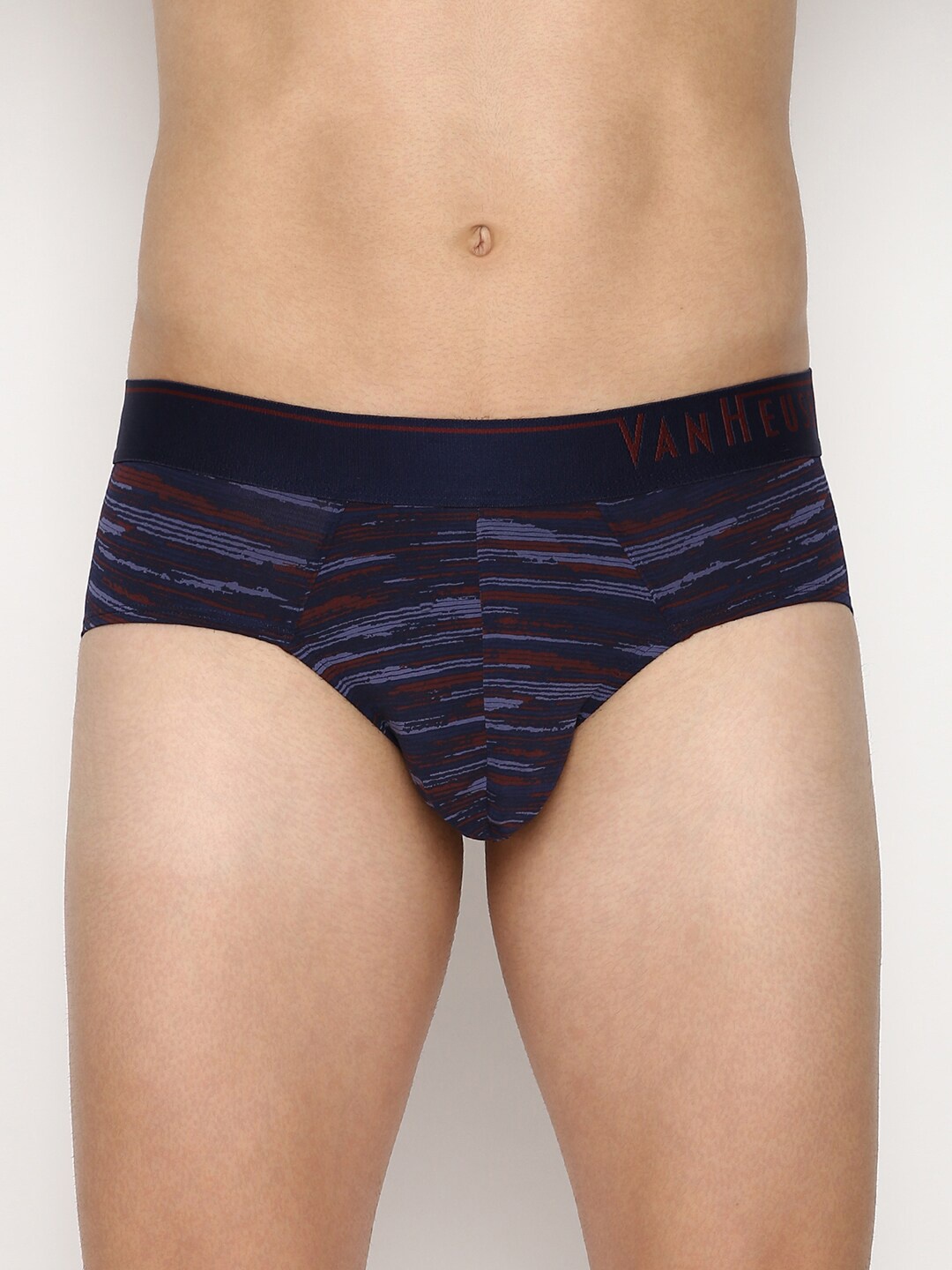 

Van Heusen Men Allover Print 4 Way Stretch Body Defining Fit Brief, Blue