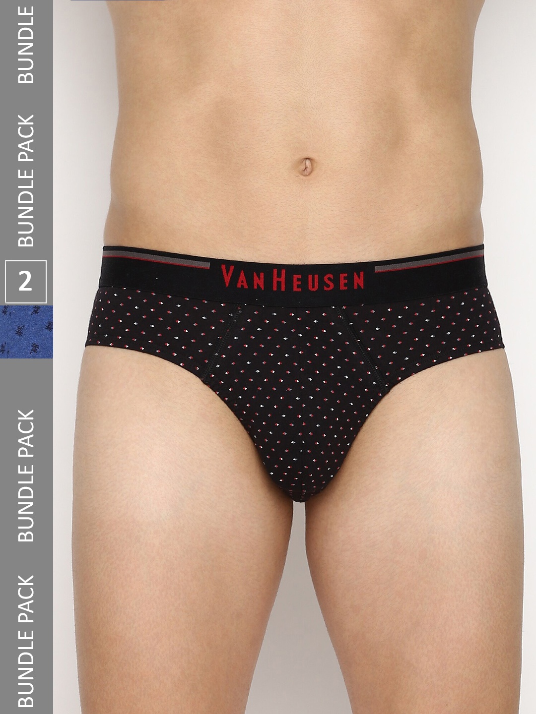 

Van Heusen Men Pack of 3 Printed Anti Bacterial Super Soft Briefs, Black