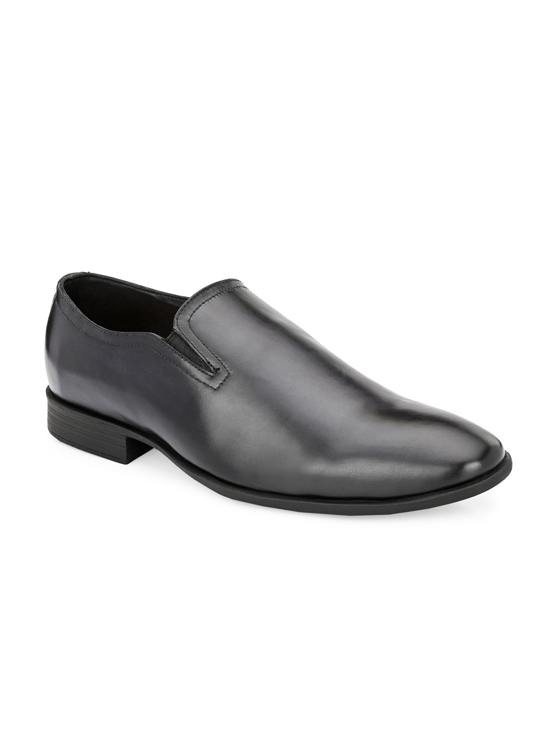 

Harrytech London Men Leather Slip-On Formal Shoes, Black