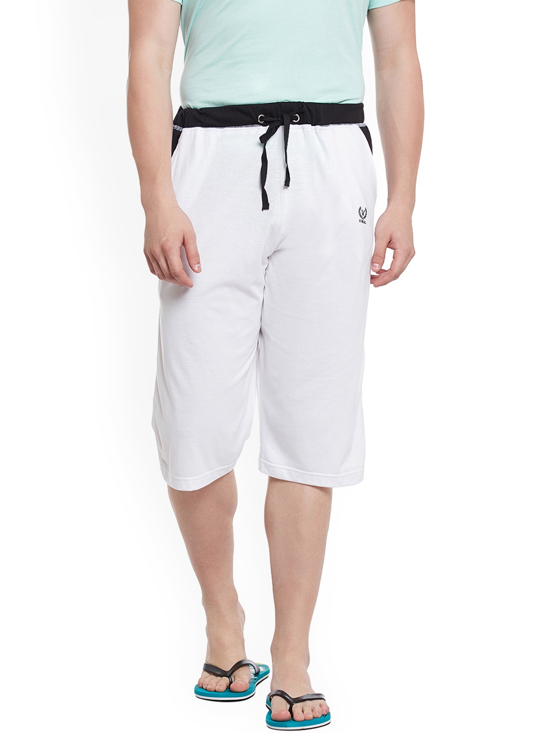 

VIMAL Men White Lounge Capris