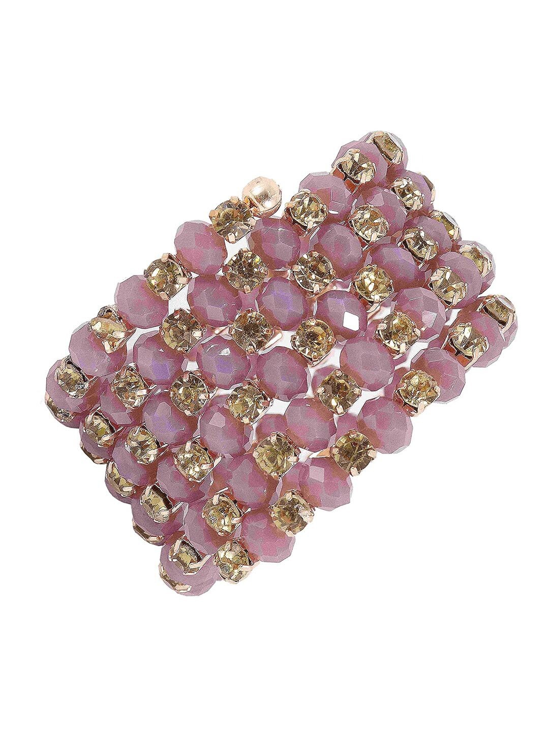 

NMII Zircon Studded Wraparound Bracelet, Purple