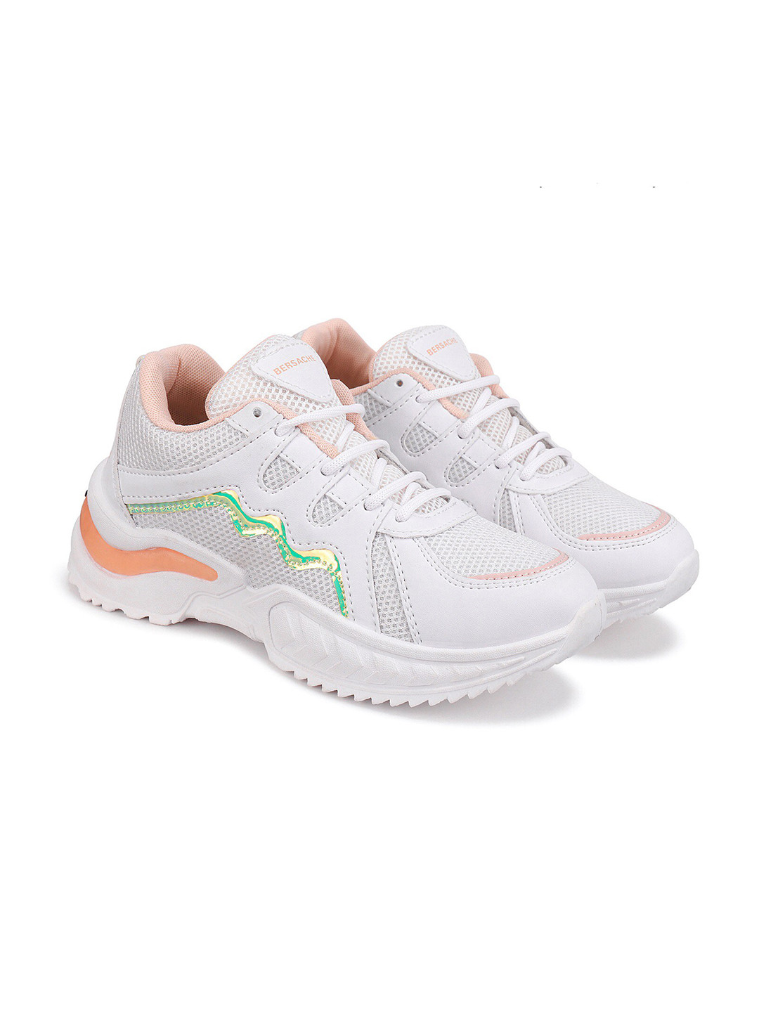 

BERSACHE Women Mesh Lightweight Non-Marking Running Shoes, White