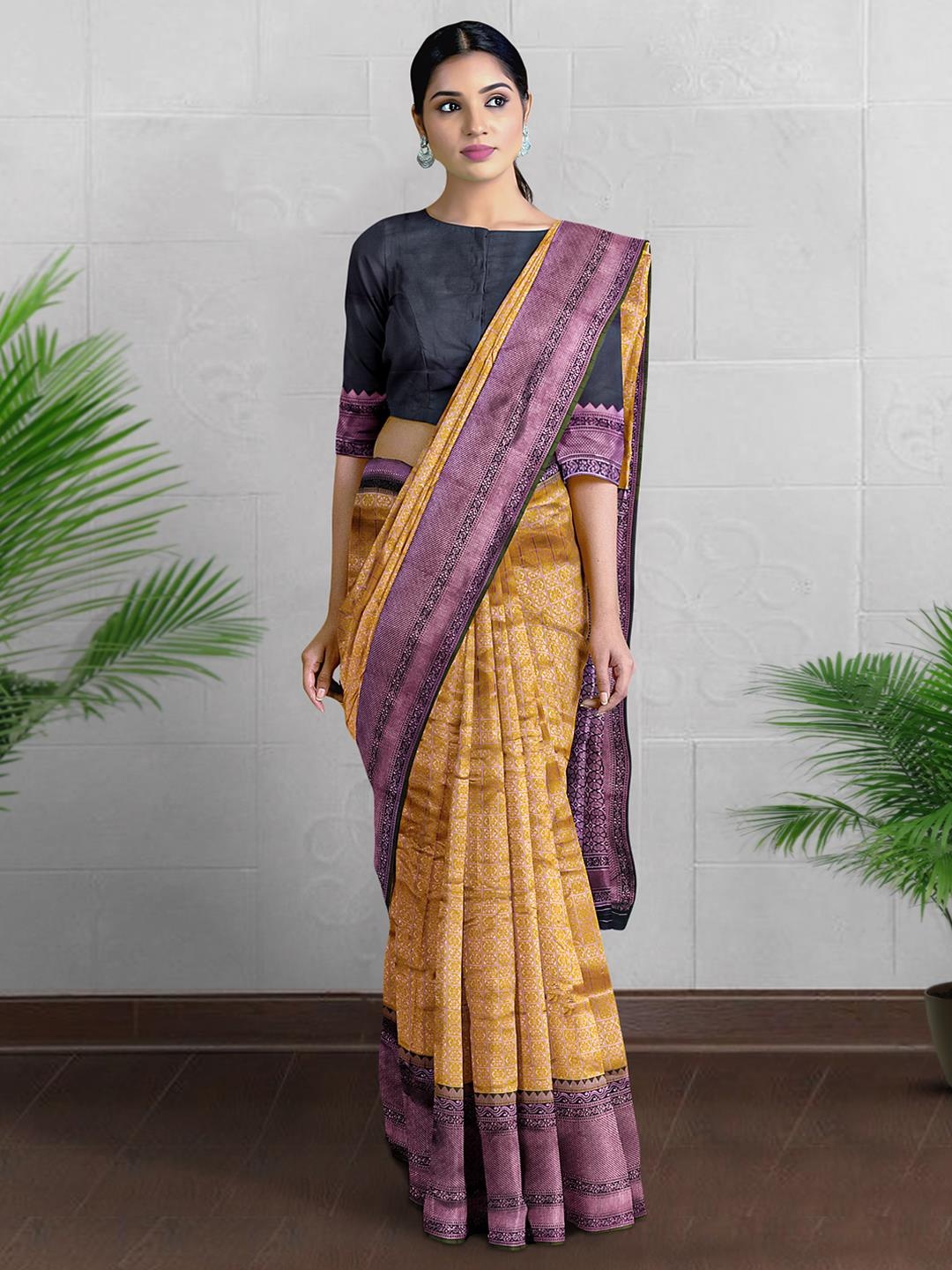 

Kalamandir Woven Design Zari Saree, Olive