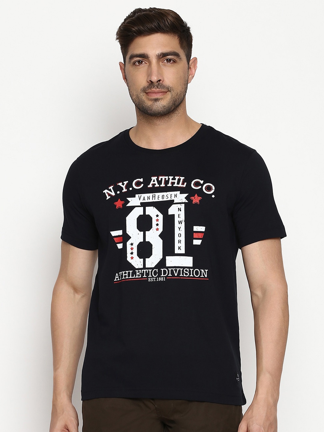 

Van Heusen Typography Printed T-shirt, Black