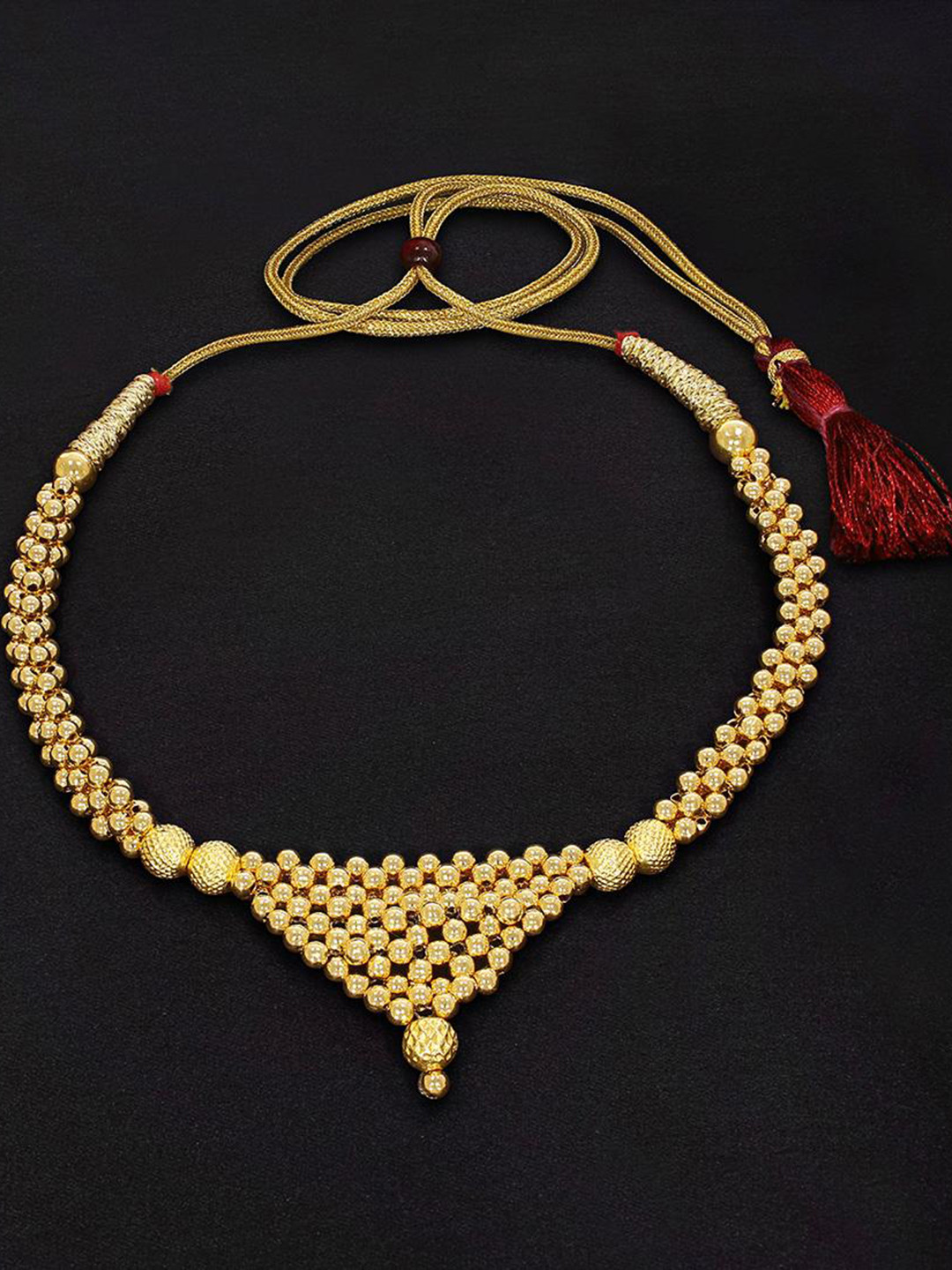 

CANDERE A KALYAN JEWELLERS COMPANY 22KT Gold Traditional Tushi Choker Necklace -2.81gm