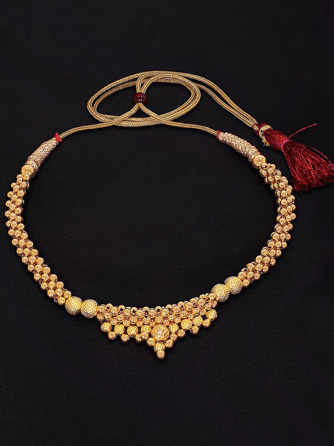 

CANDERE A KALYAN JEWELLERS COMPANY 22KT Gold Tushi Choker Necklace-2.55gm