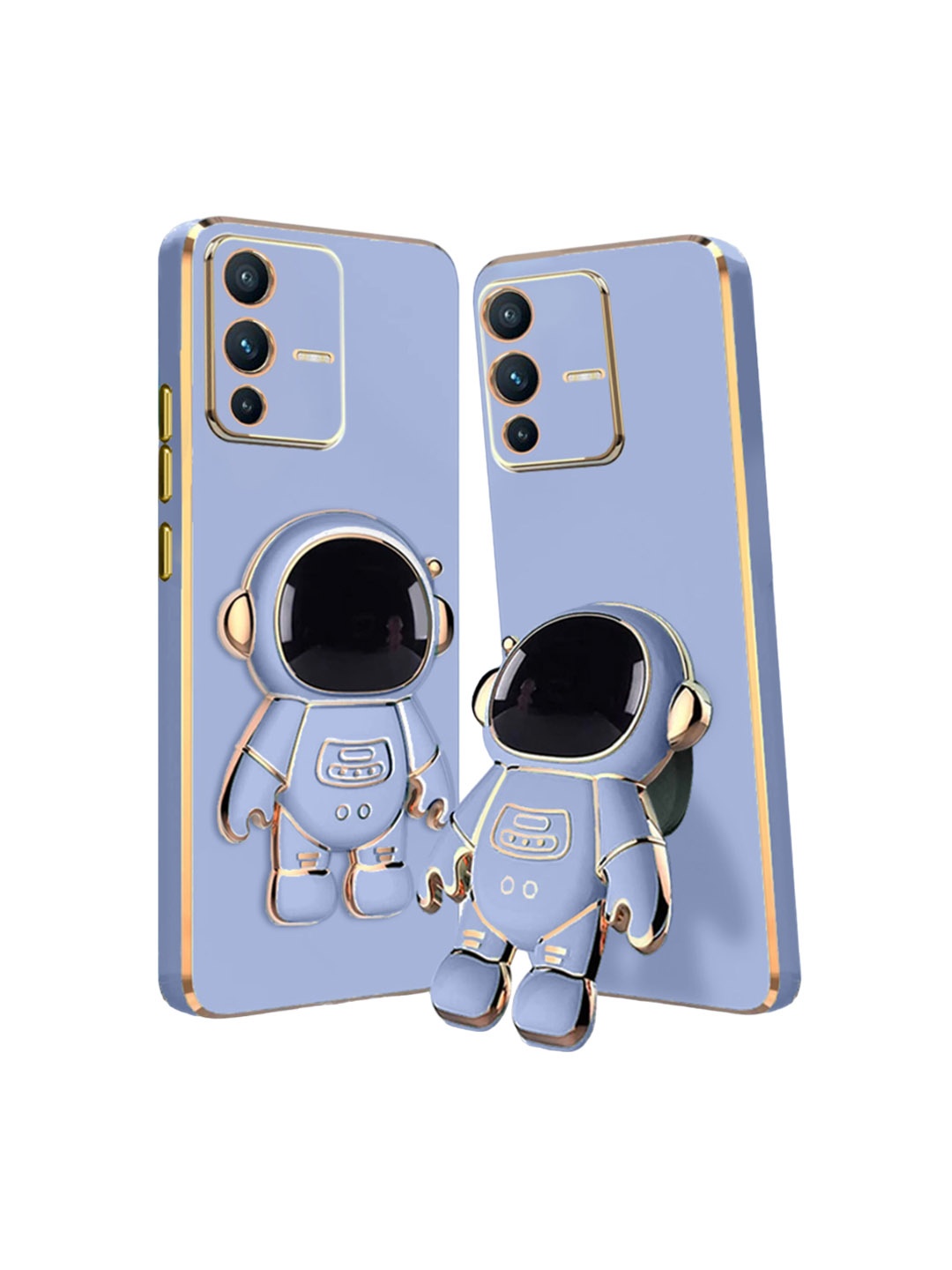 

Karwan Vivo V23 Pro Phone Back Case With Astronaut Holster Stand, Blue