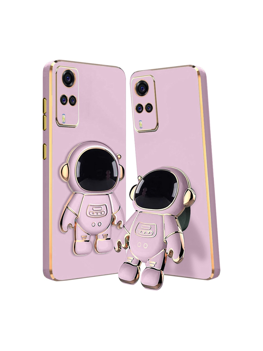 

Karwan Vivo Y51 Phone Back Case With Astronaut Holster Stand, Purple