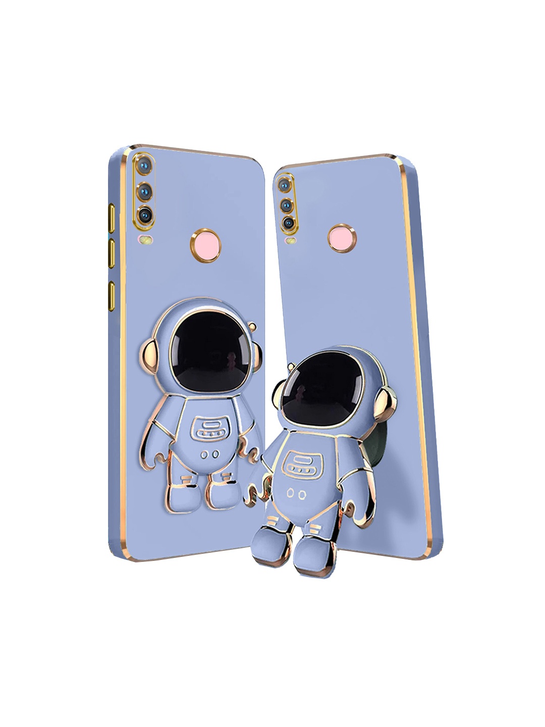 

Karwan Vivo Y17 Phone Back Case With Astronaut Holster Stand, Blue