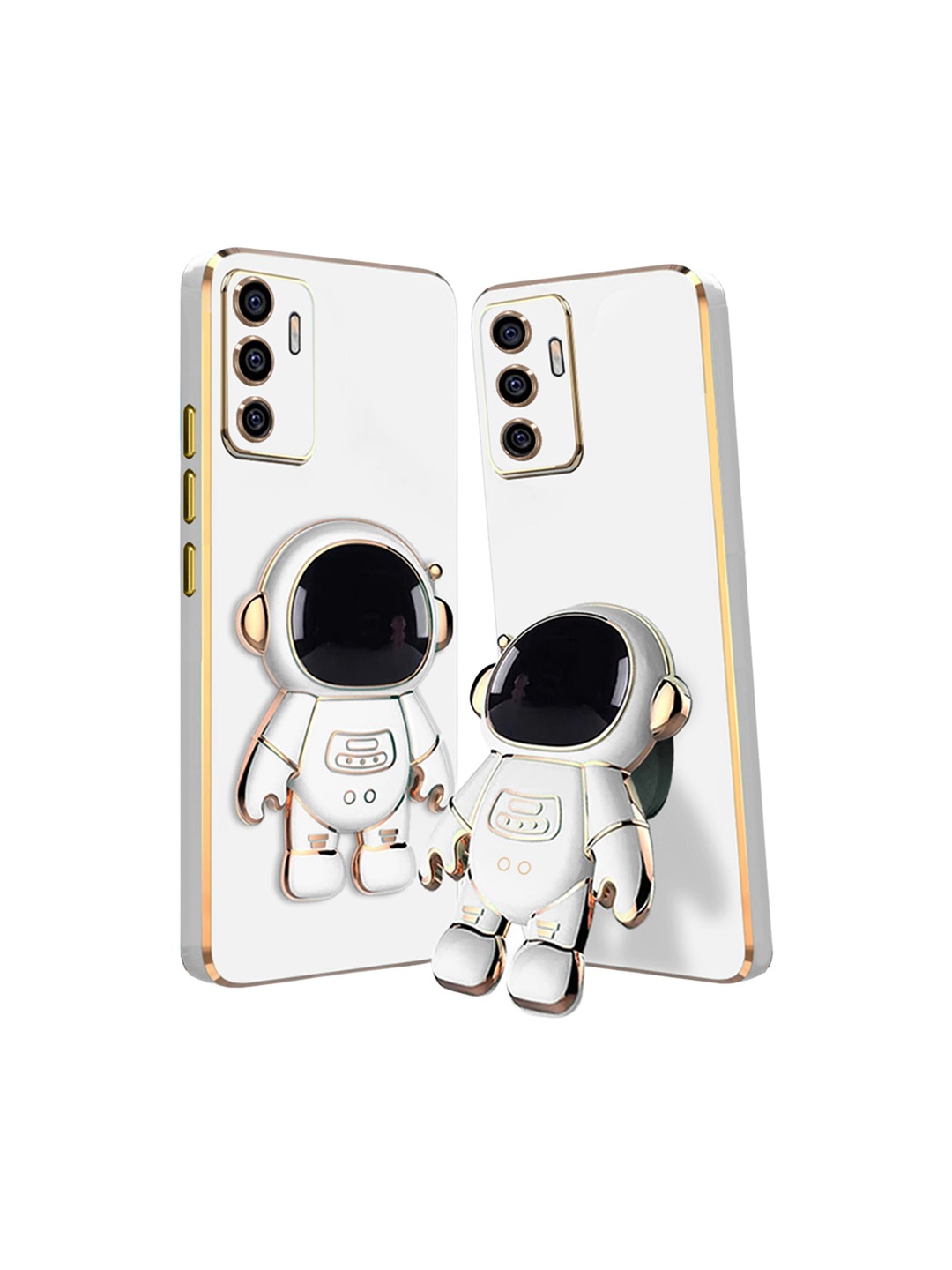 

Karwan Vivo V23E 5G Phone Back Case With Astronaut Holster Stand, White