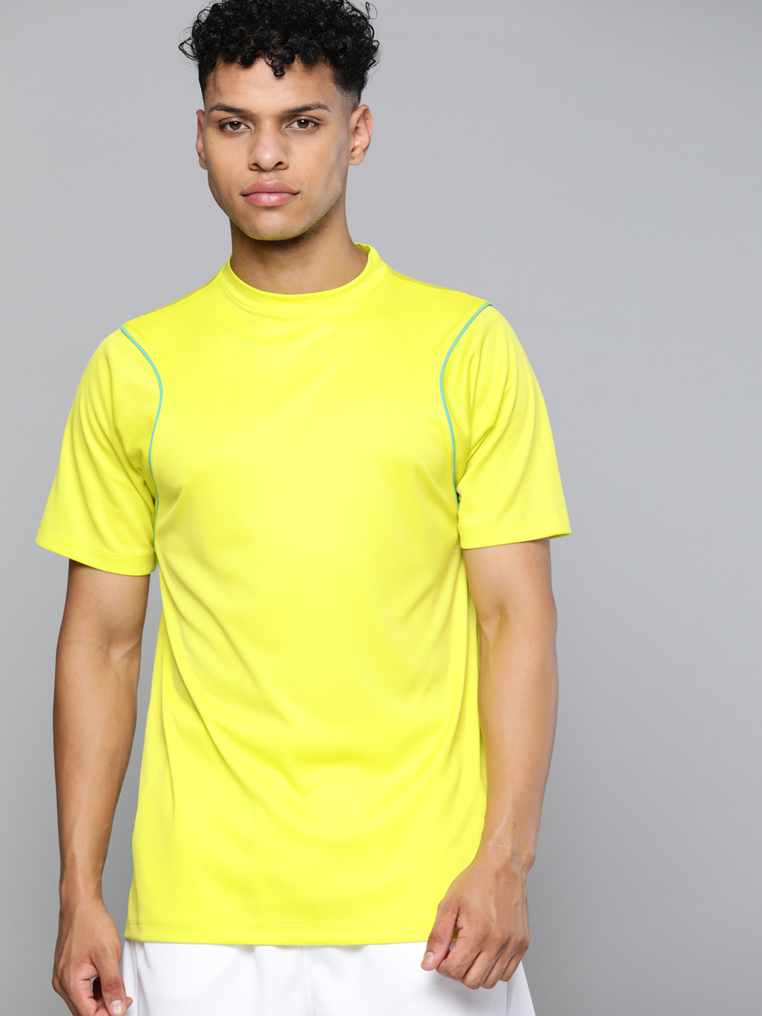 

HRX by Hrithik Roshan Men Rapid-Dry Football T-shirt, Yellow