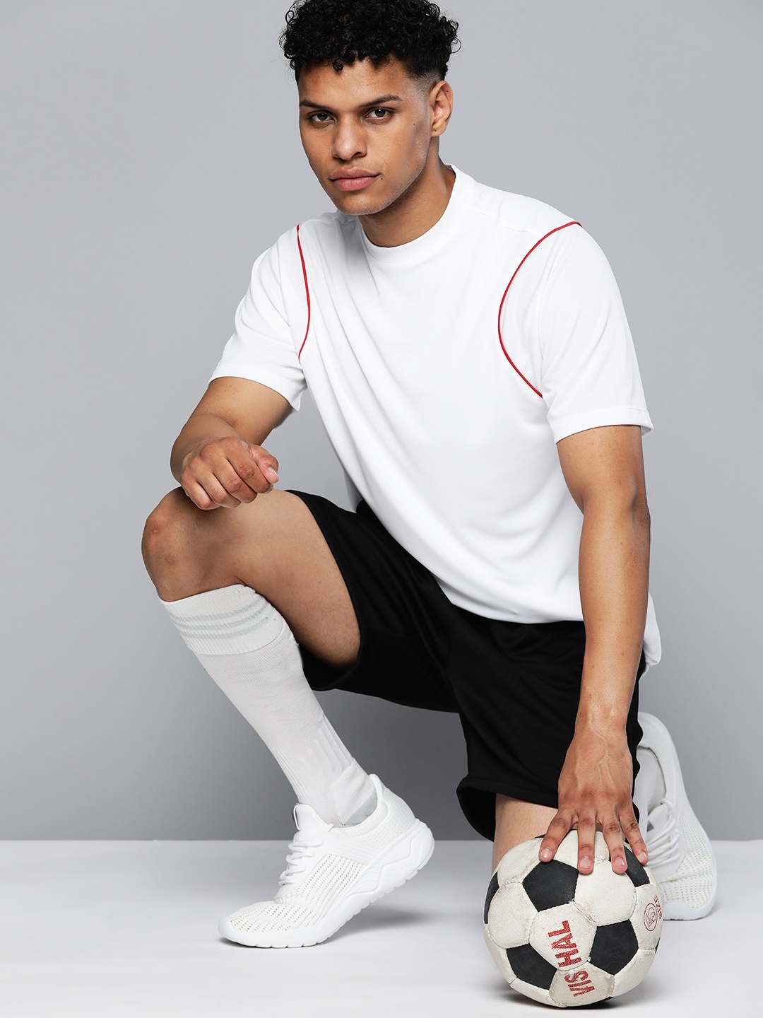 

HRX by Hrithik Roshan Men Rapid-Dry Football T-shirt, White