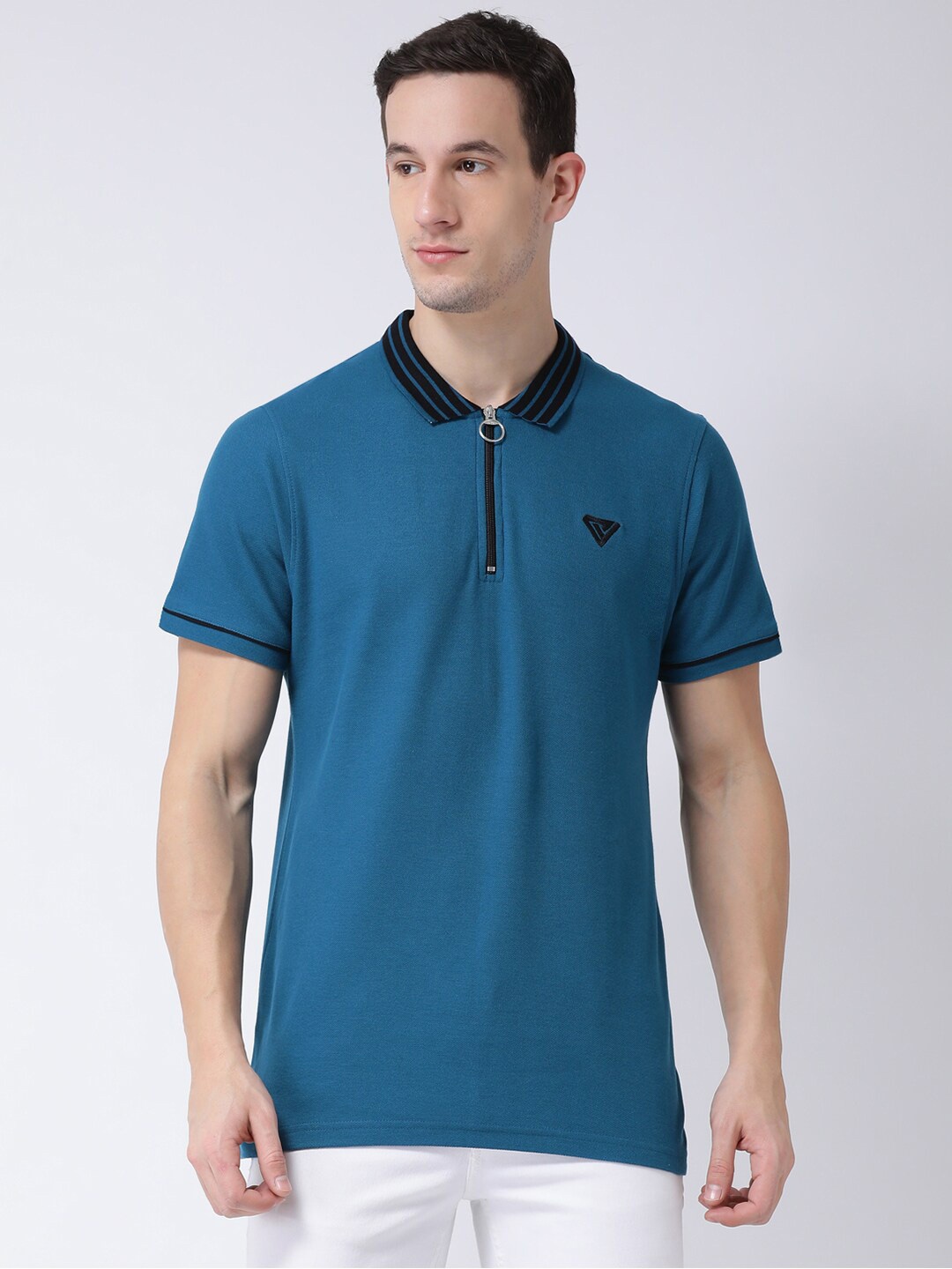 

Club York Polo Collar Cotton Casual T-Shirt, Blue