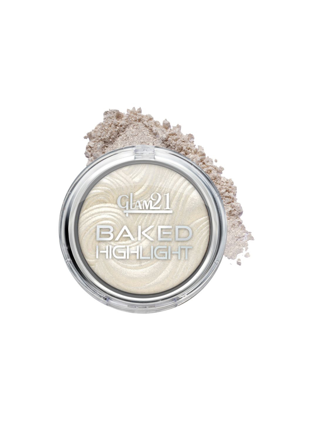 

GLAM21 Silky Pigments Metallic Finish Long Lasting Shimmer Baked Highlighter 8g - Shade 01, White