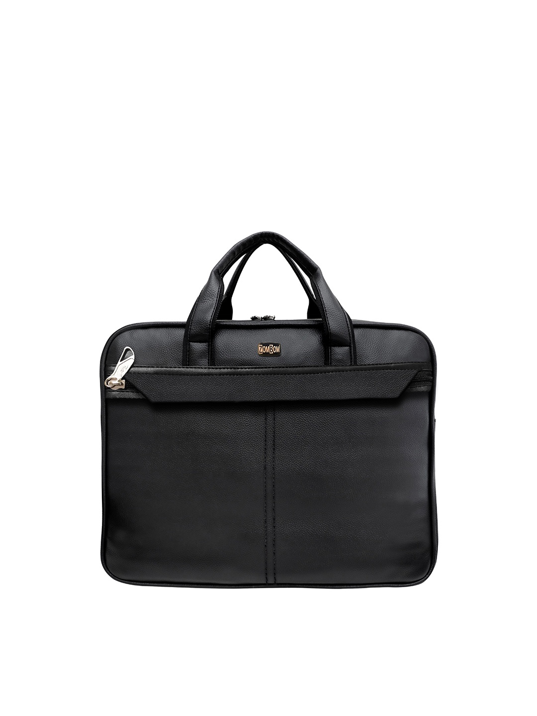

Zombom Leather Messenger Bag, Black
