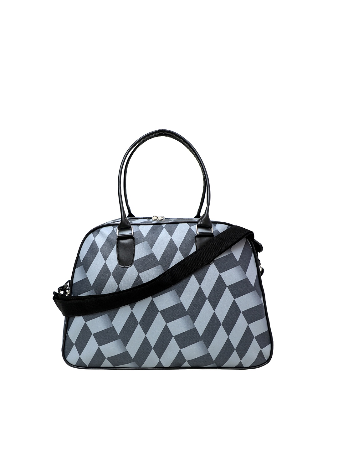 

Zombom Women Geometric Printed Leather Handheld Bag, Blue
